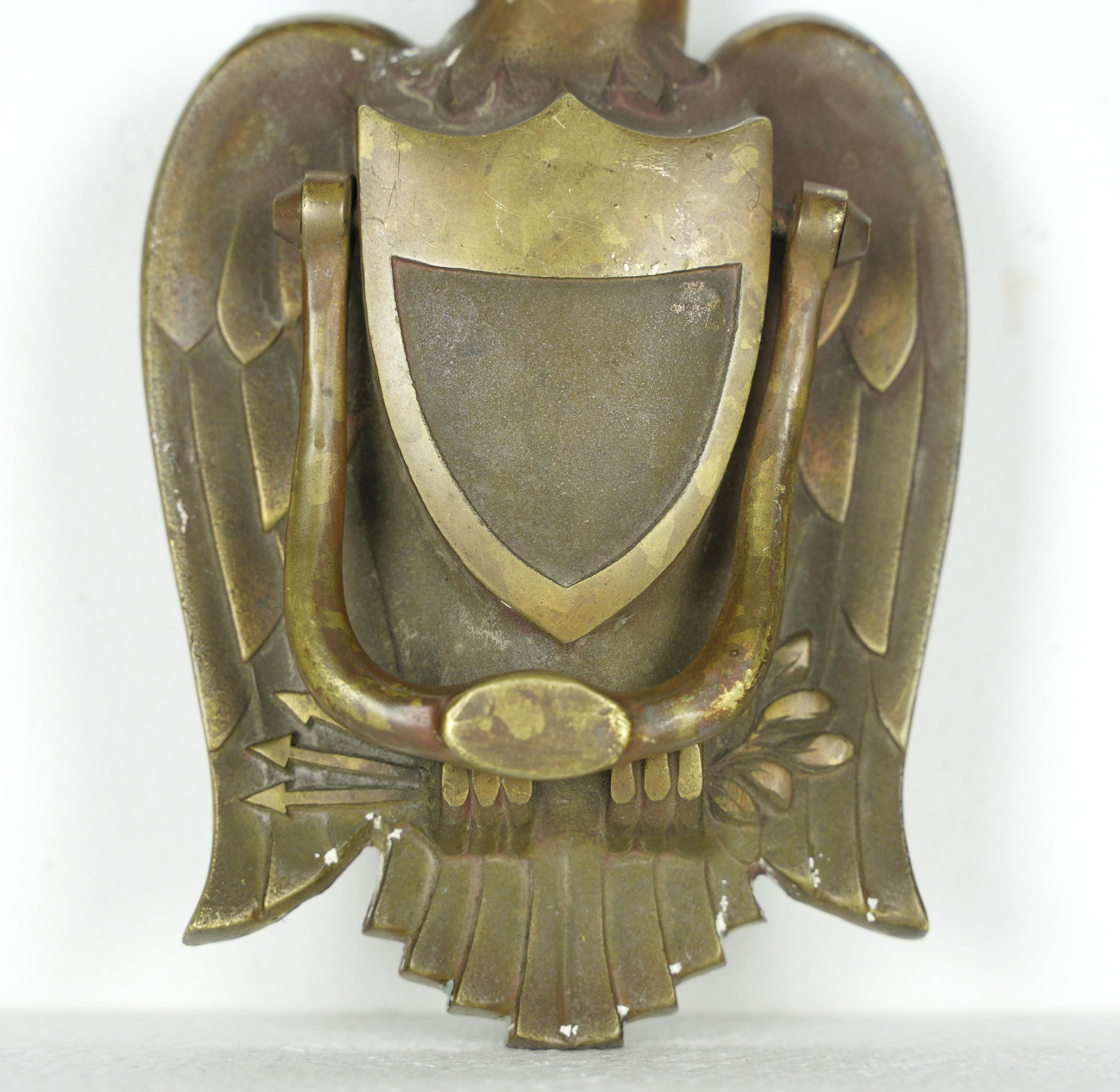 Brass American Door Knocker w an Eagle Motif  For Sale 2