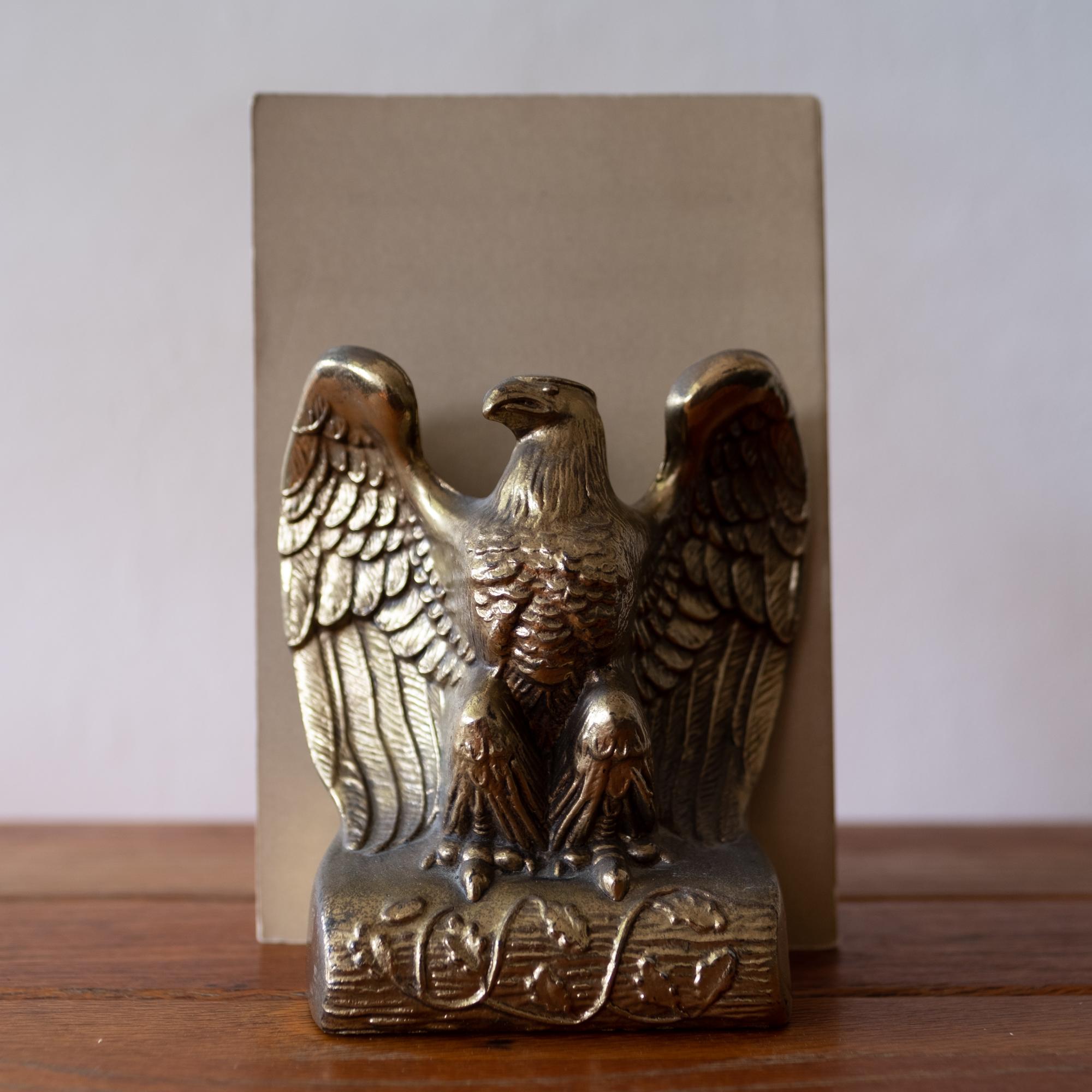 brass eagle bookends