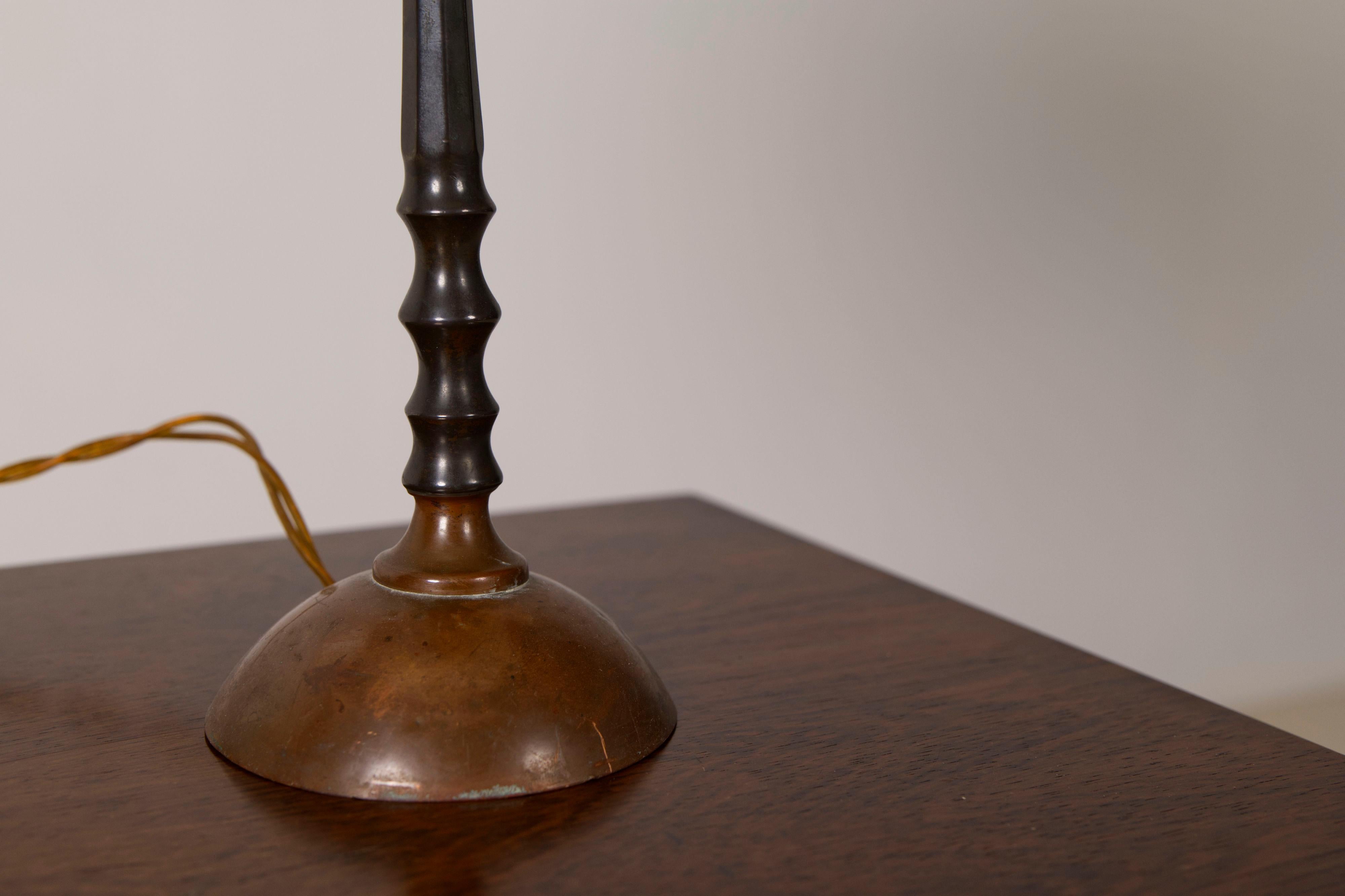 Brass an Copper table lamp, Denmark, 1960s For Sale 4