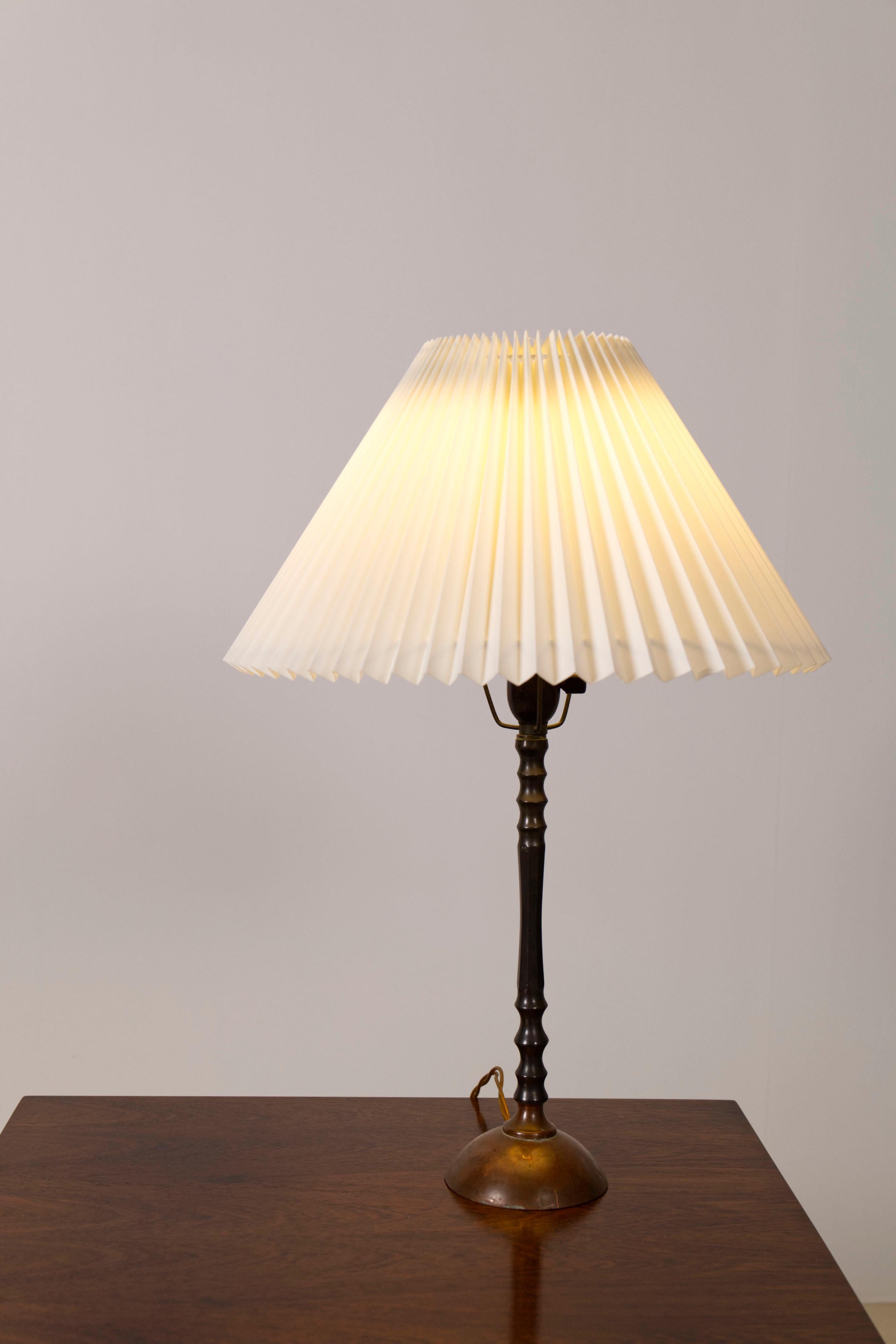 Brass an Copper table lamp, Denmark, 1960s For Sale 7