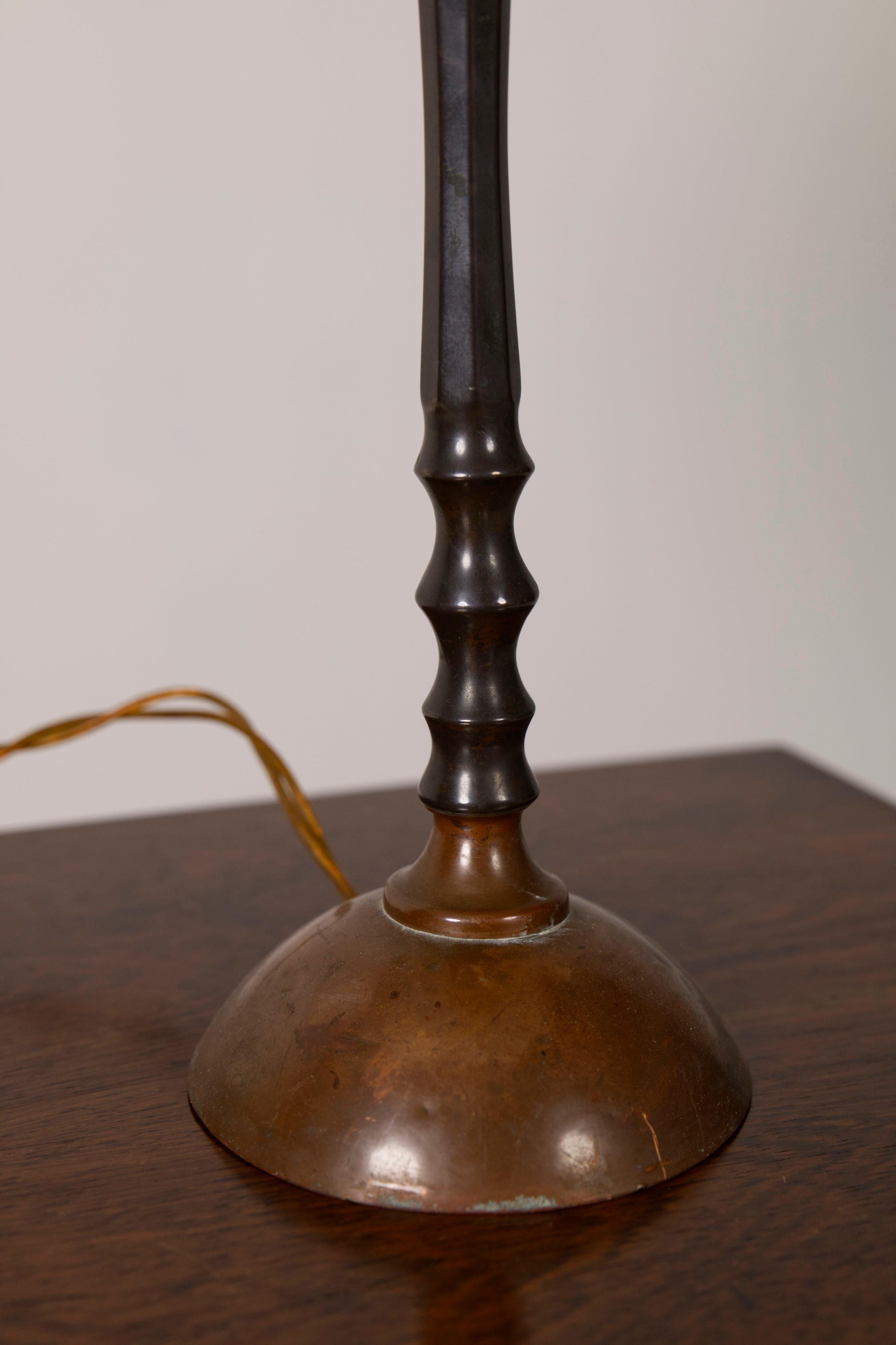 Mid-20th Century Brass an Copper table lamp, Denmark, 1960s For Sale