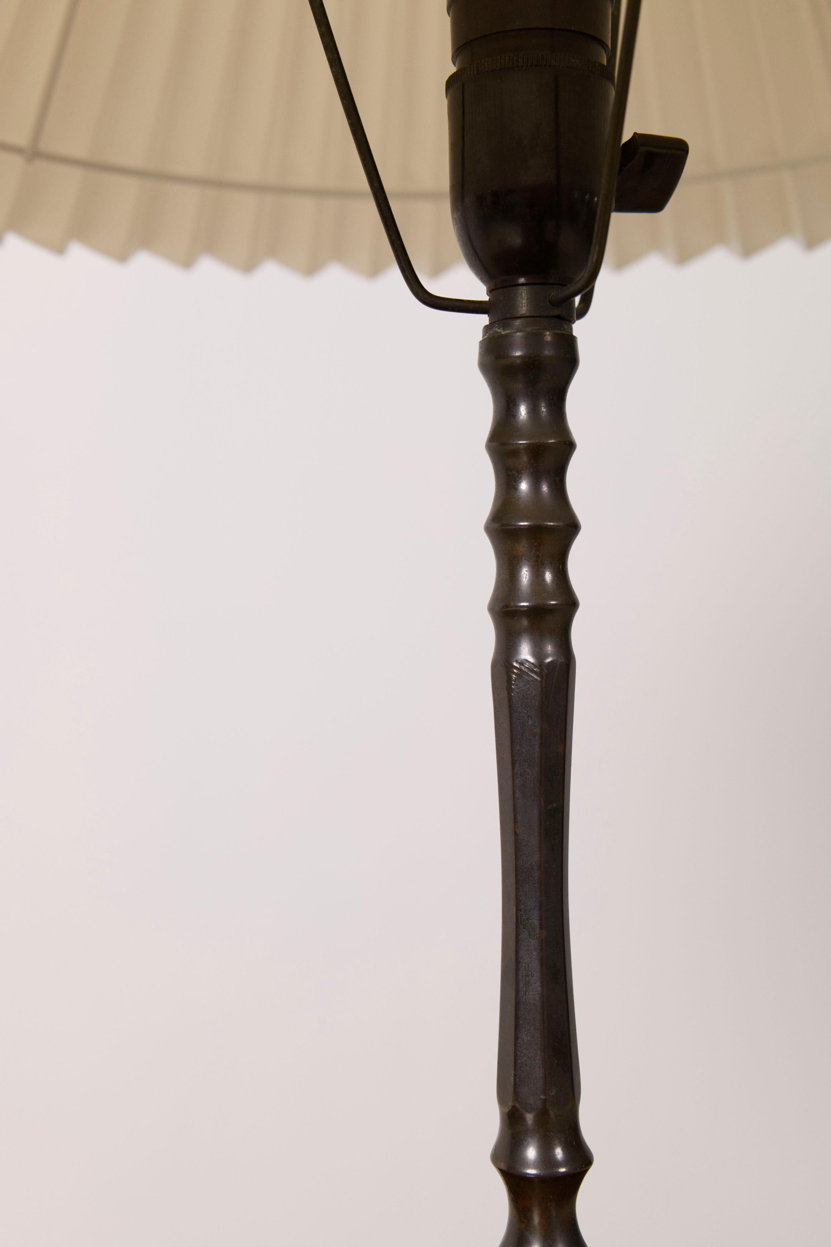 Brass an Copper table lamp, Denmark, 1960s For Sale 1