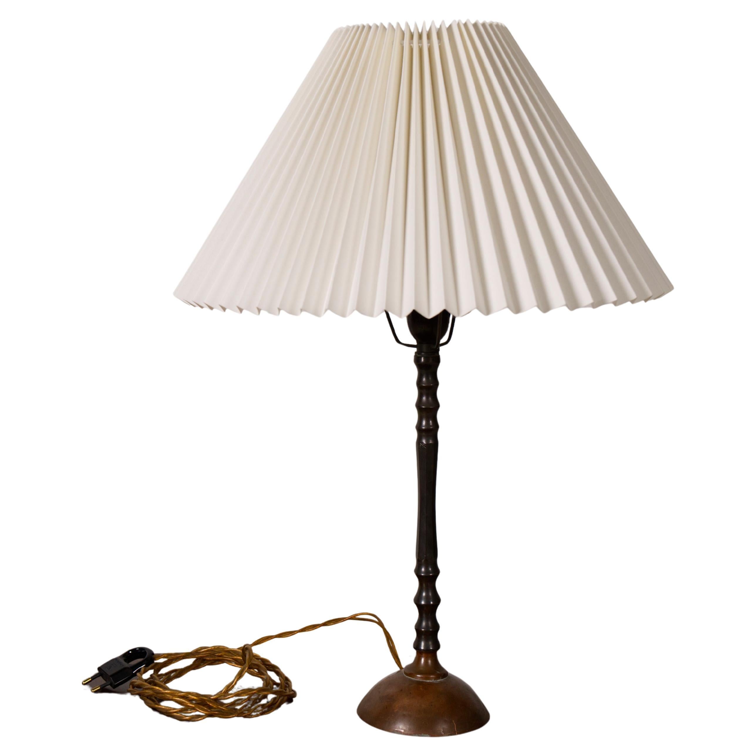 Brass an Copper table lamp, Denmark, 1960s For Sale