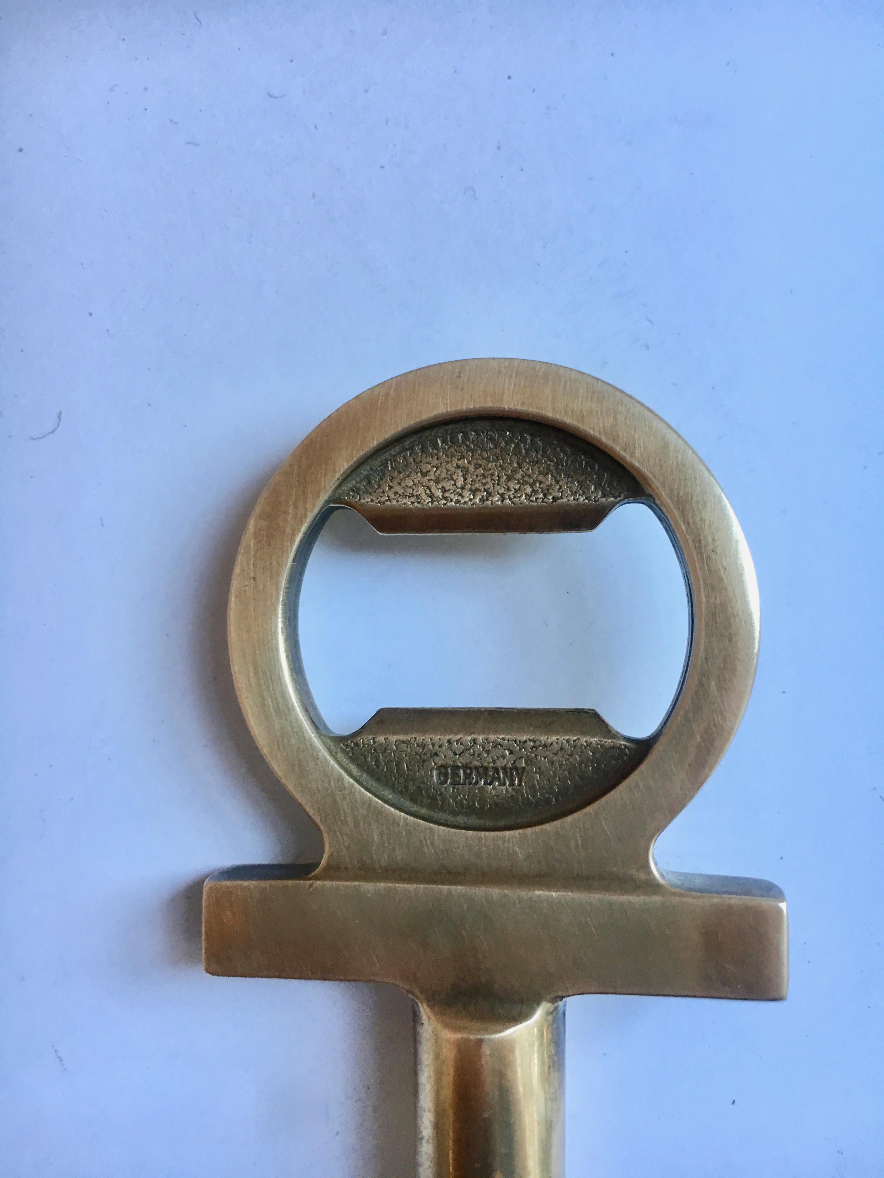 Mid-Century Modern Brass Anchor Bottle Wine Opener