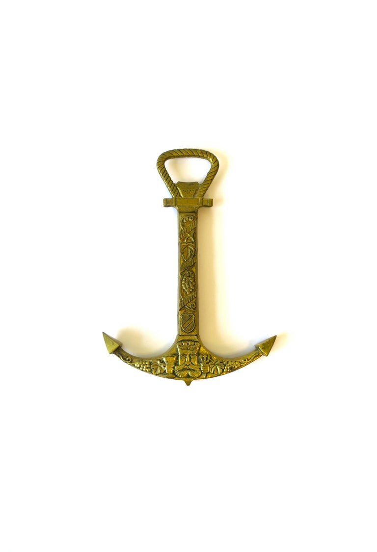 Brass Anchor Wine and Bottle Opener For Sale at 1stDibs