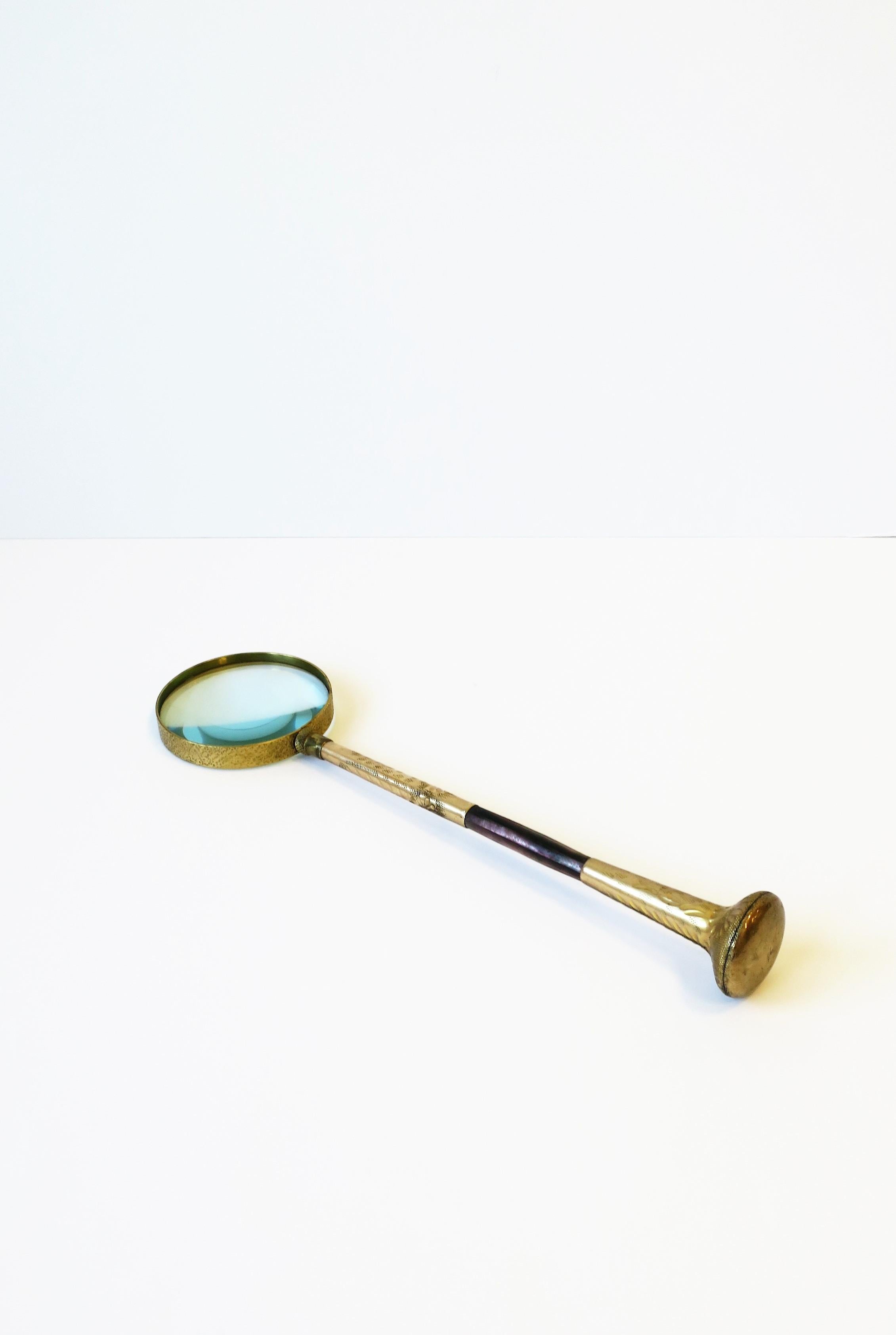 Brass and Abalone Seashell Magnifying Glass 1