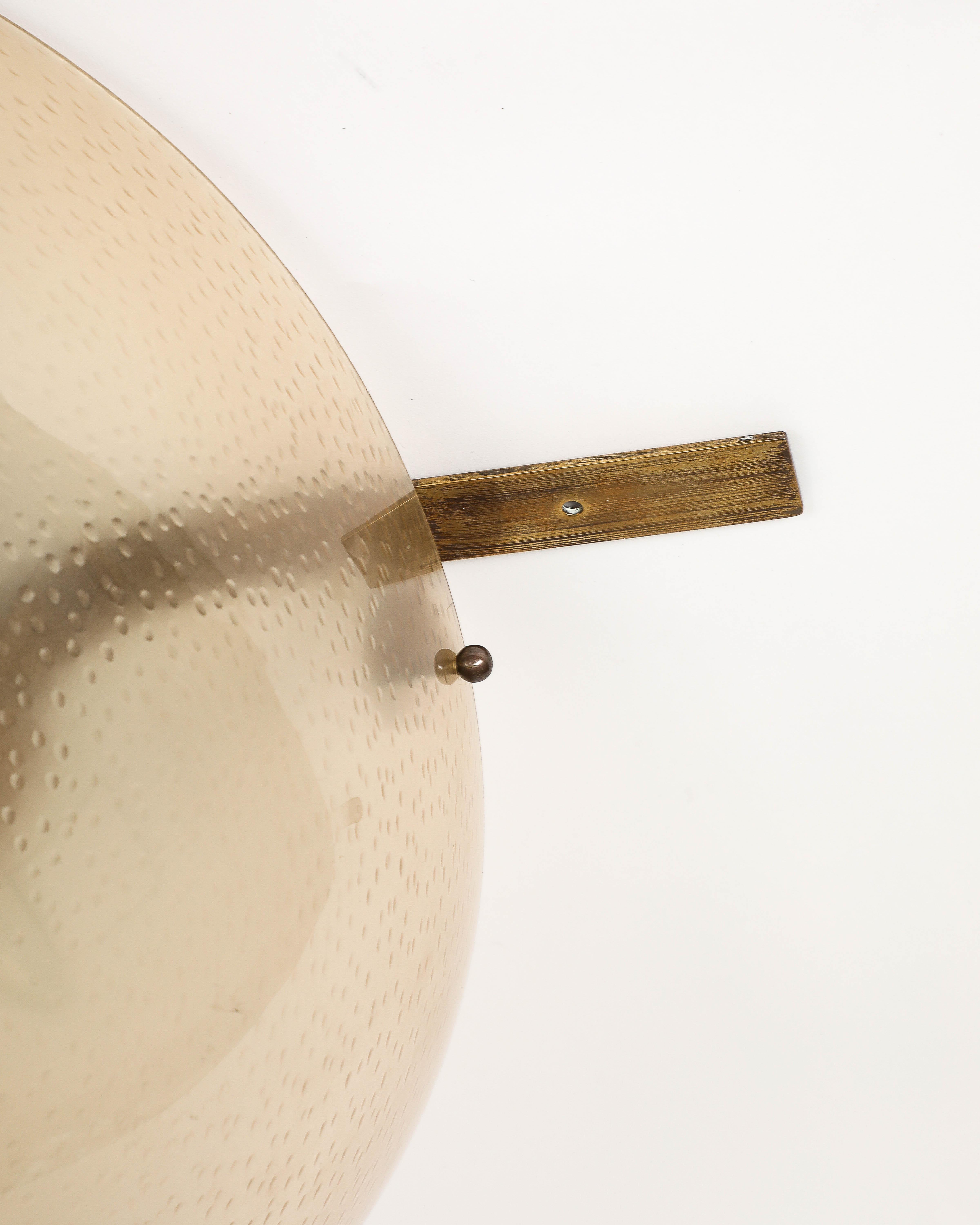Brass and Acrylic Ceiling Light, Italy, c. 1960 12