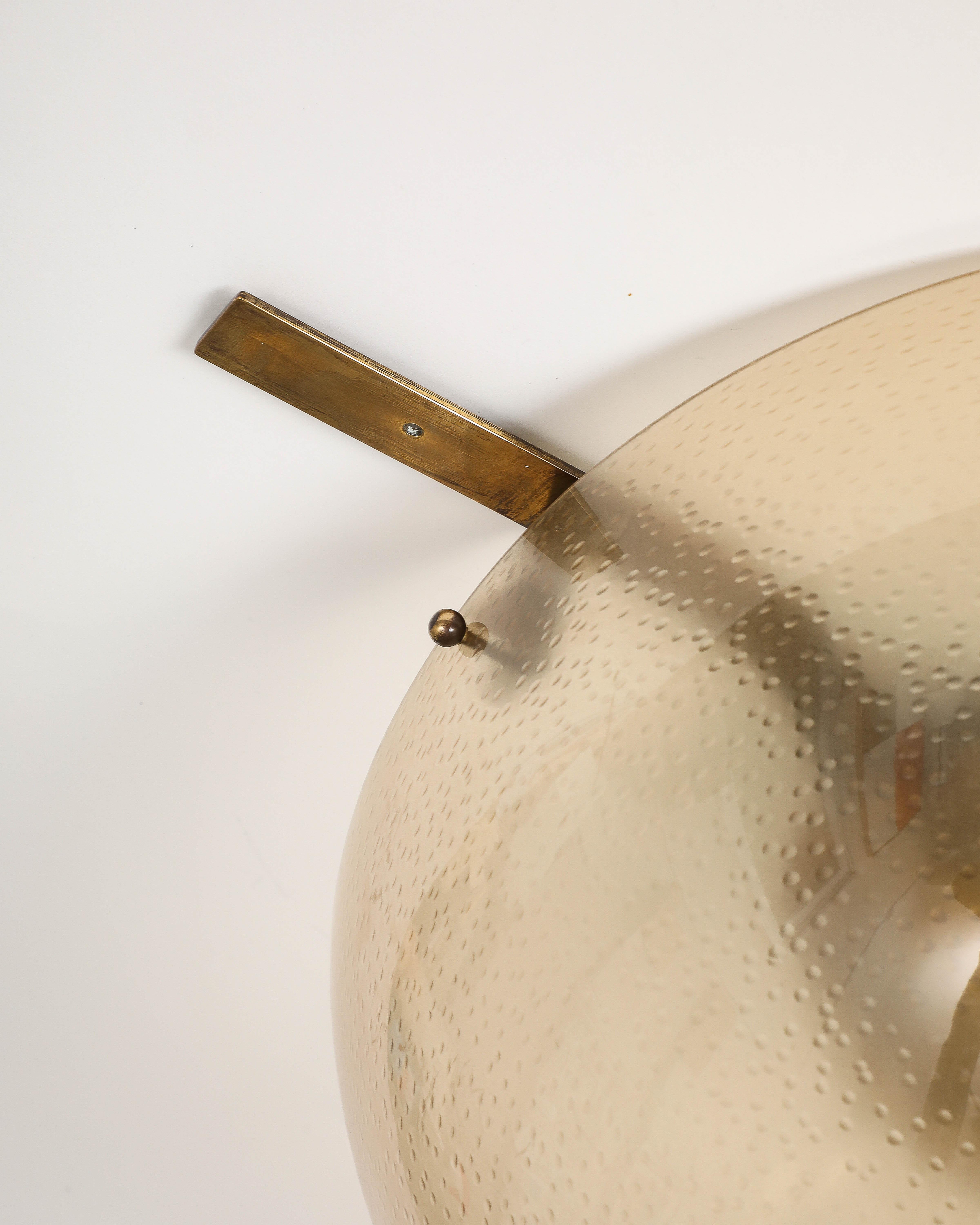 Brass and Acrylic Ceiling Light, Italy, c. 1960 14