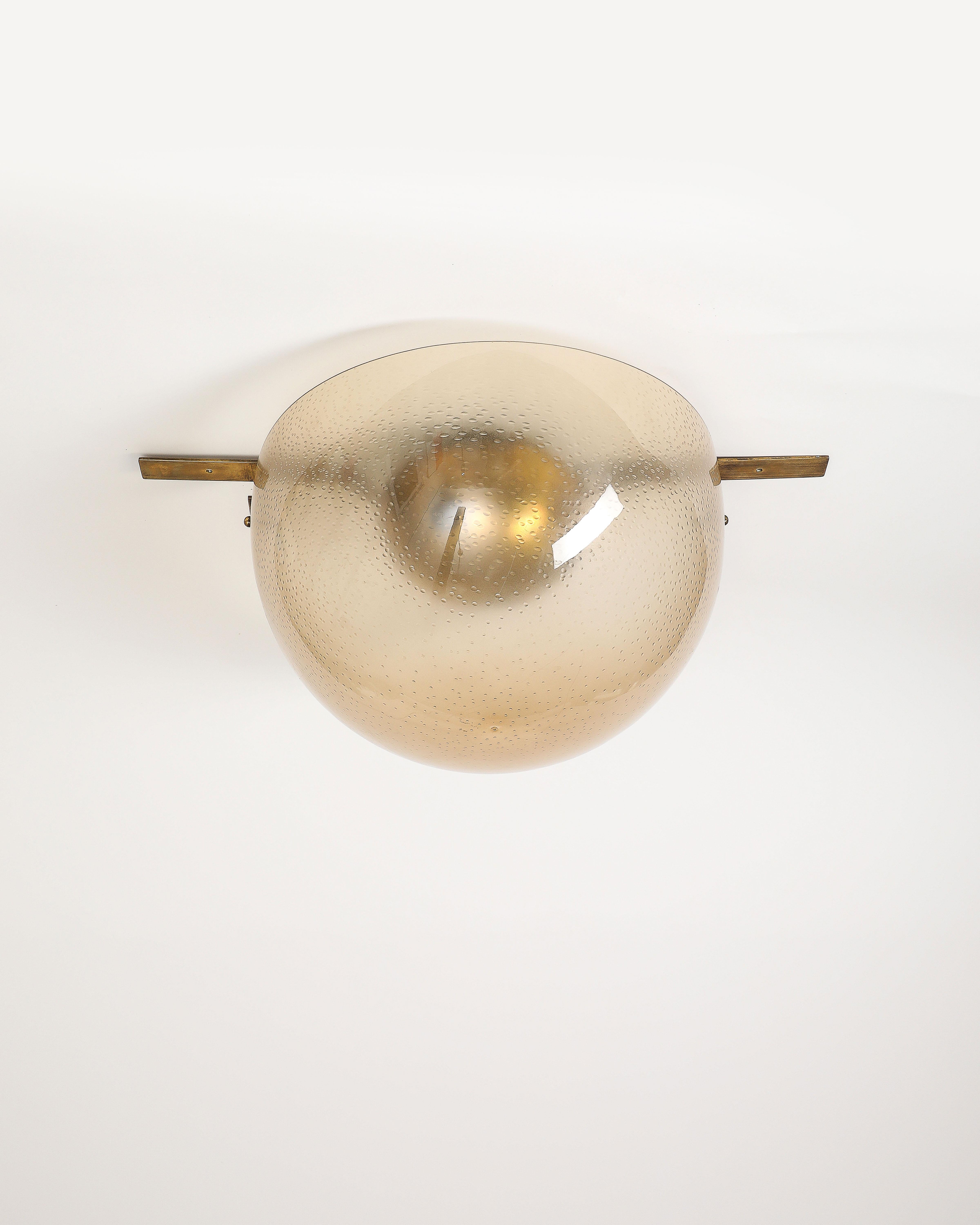 Brass and Acrylic Ceiling Light, Italy, c. 1960 1