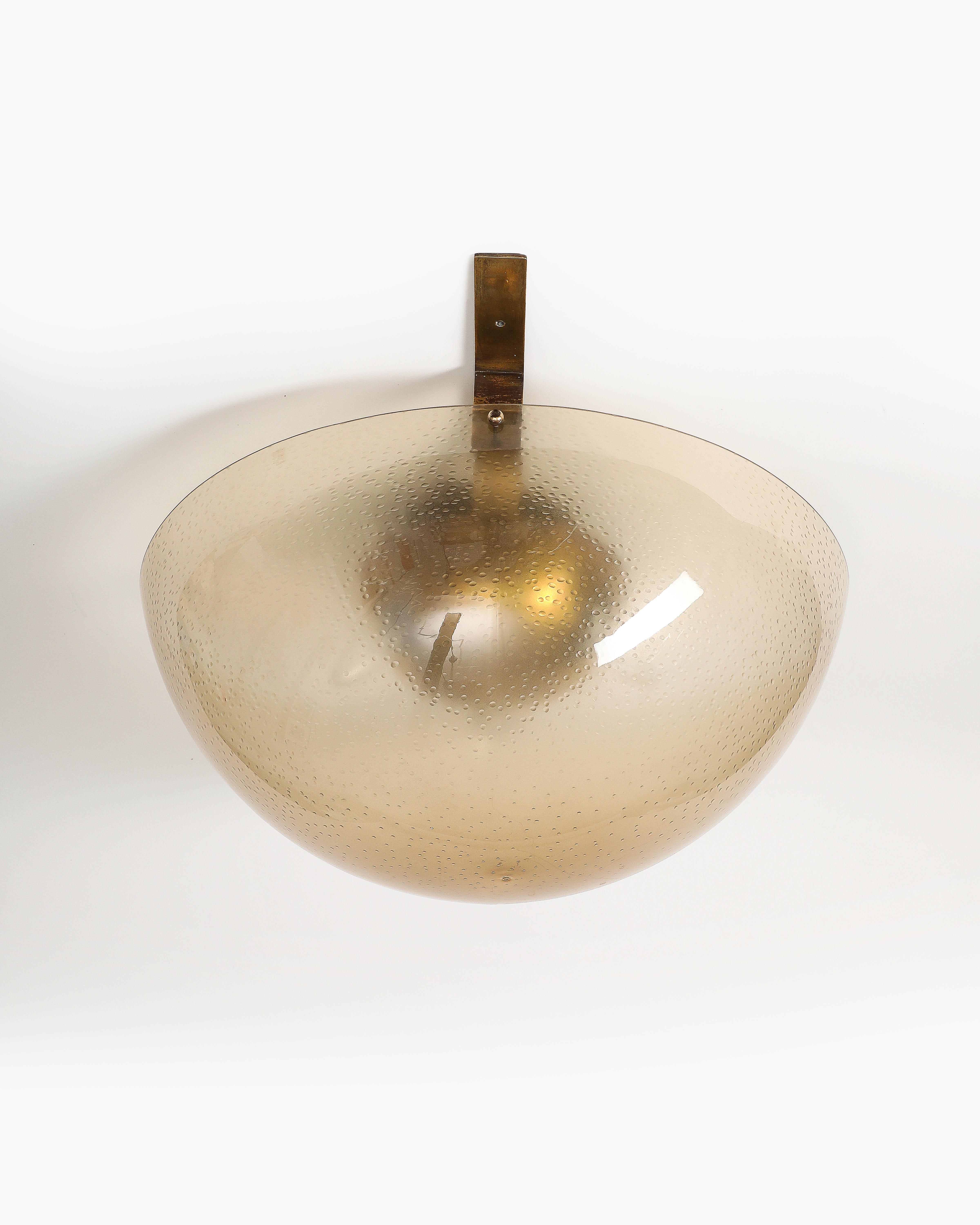 Brass and Acrylic Ceiling Light, Italy, c. 1960 2