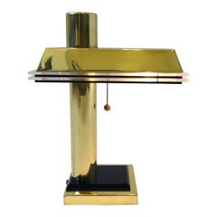 Vintage Brass and Acrylic Desk Lamp