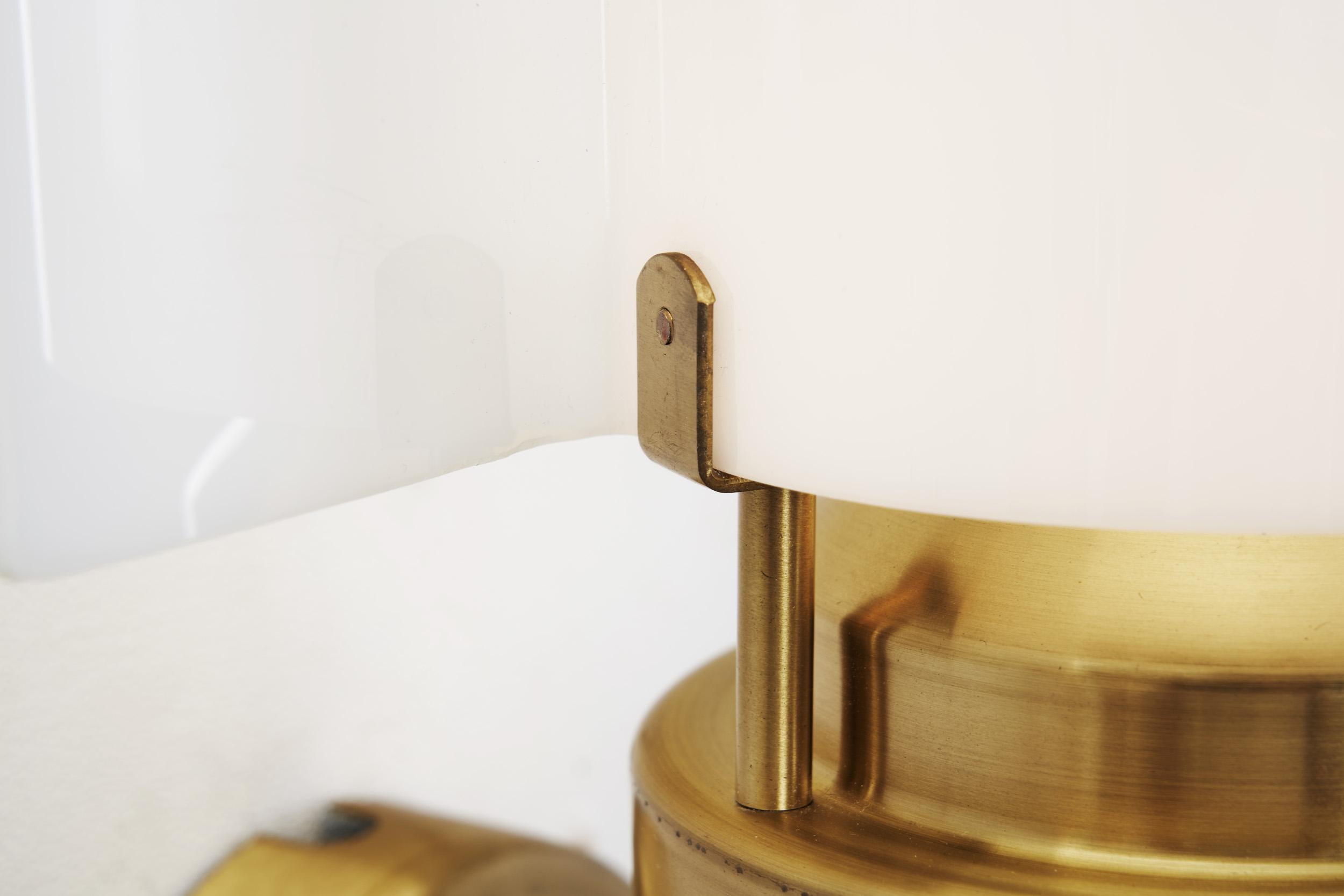 Brass and Acrylic Glass Wall Lamps by Stockmann Orno, Finland 1960s For Sale 6