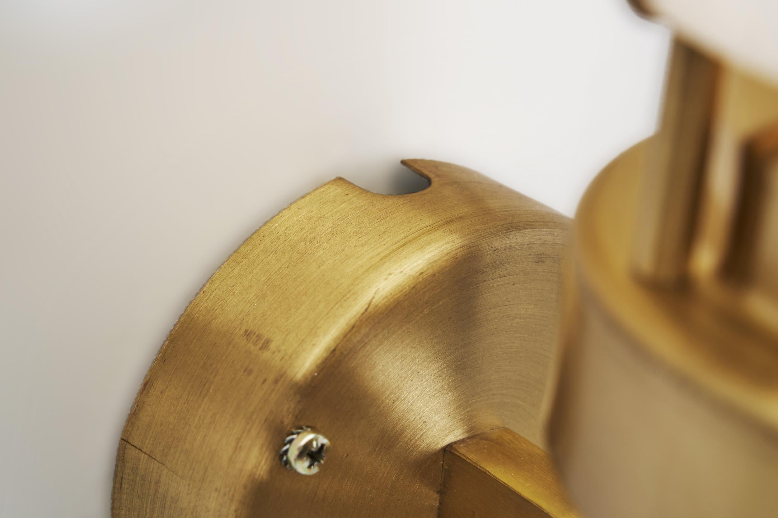 Brass and Acrylic Glass Wall Lamps by Stockmann Orno, Finland 1960s For Sale 12
