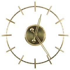 Wanduhr aus Messing und Acryl von Diehl, Deutschland, 1960er Jahre