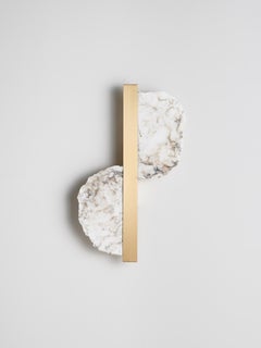 Brass And Alabaster Eclipse Wall Sconce by MATLIGHT Milano