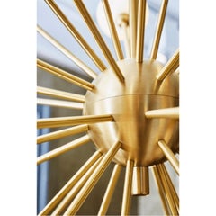 Brass and Alabaster Sputnik Chandelier by MATLIGHT Milano