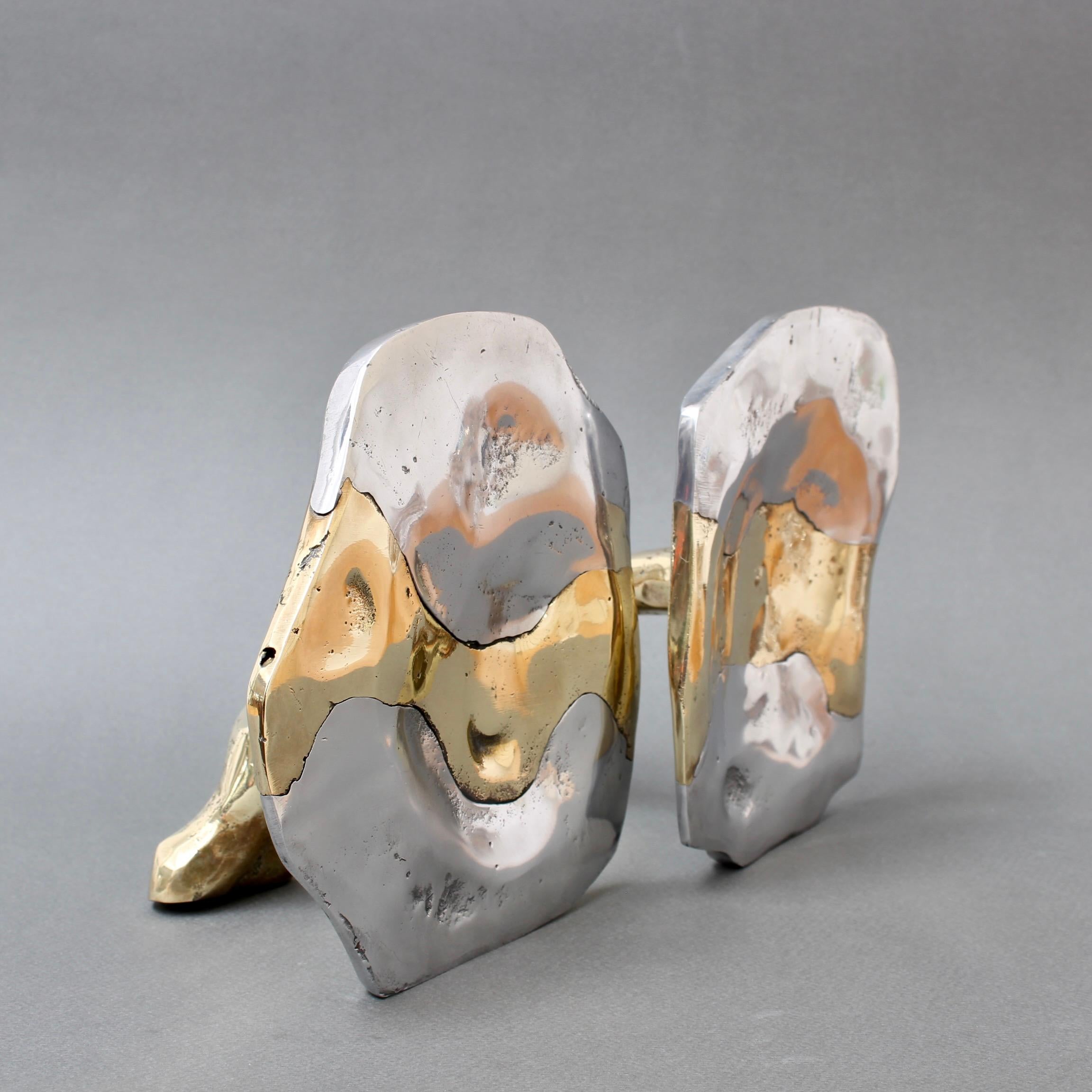 Brass and Aluminium Bookends by David Marshall 'circa 1980s' 8