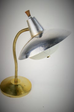 Mid Century Brass and Aluminum Table/ Desk Lamp
