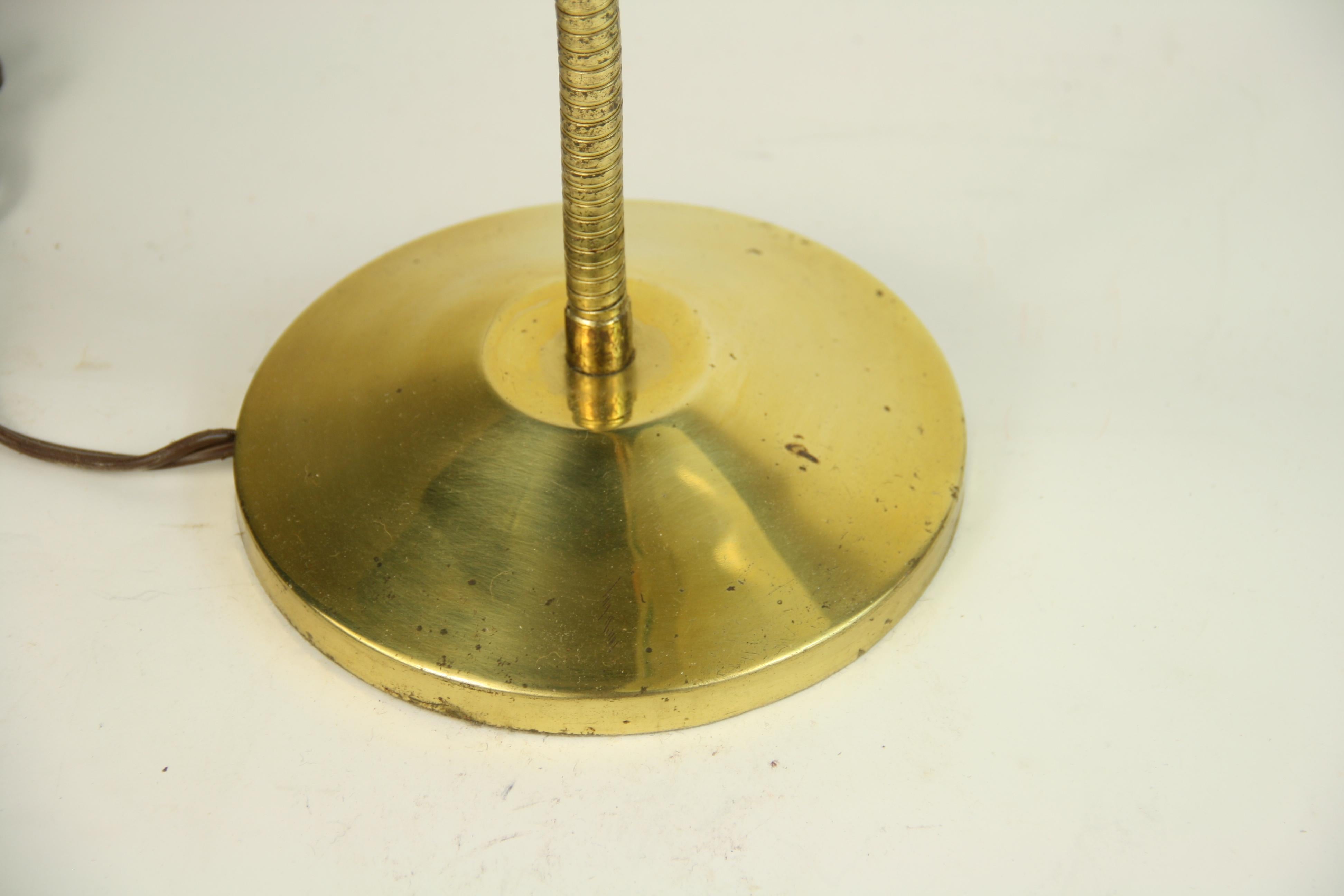 Mid Century Brass and Aluminum Table/ Desk Lamp 1