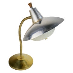 Mid Century Brass and Aluminum Table/ Desk Lamp