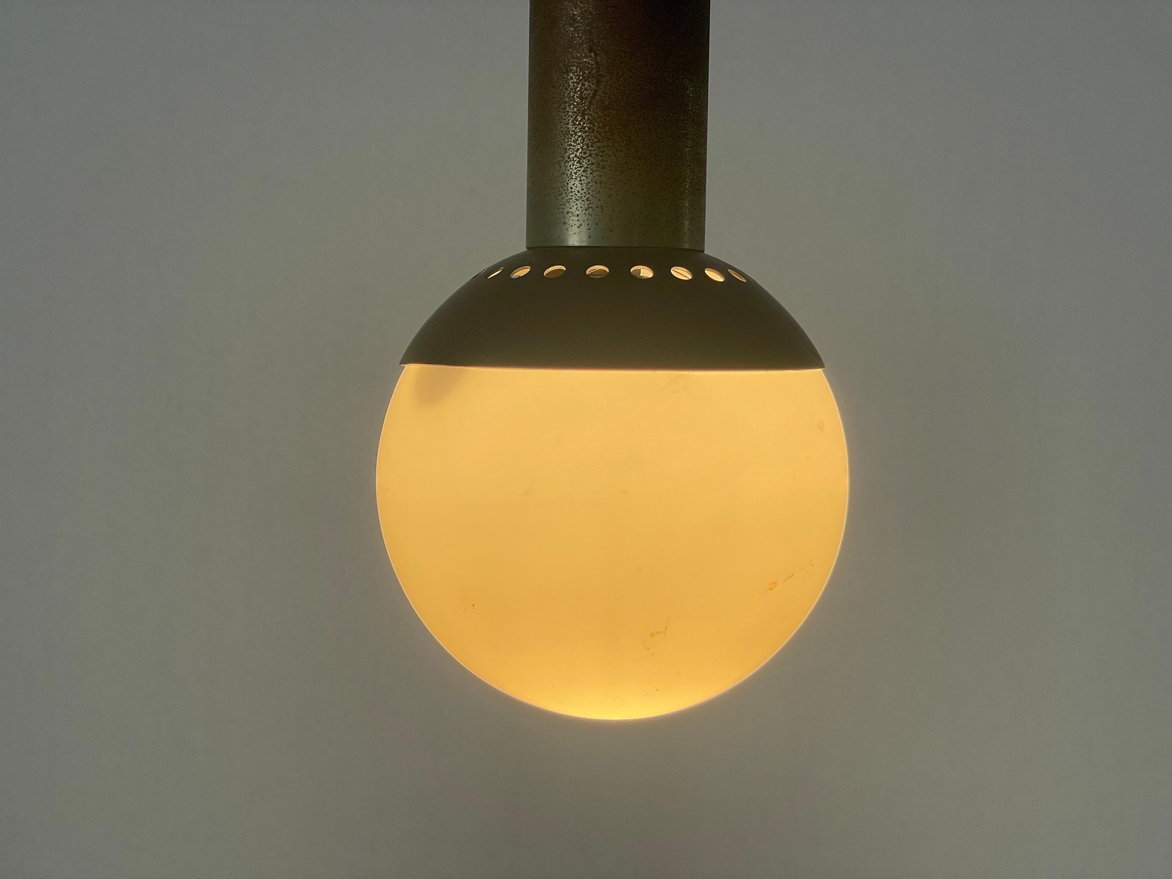 Lámpara de techo de latón y cristal Ball and Ball, atribuida a Stilnovo, años 60, Italia en venta 7