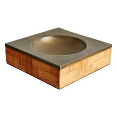 Brass and Bamboo Ashtray