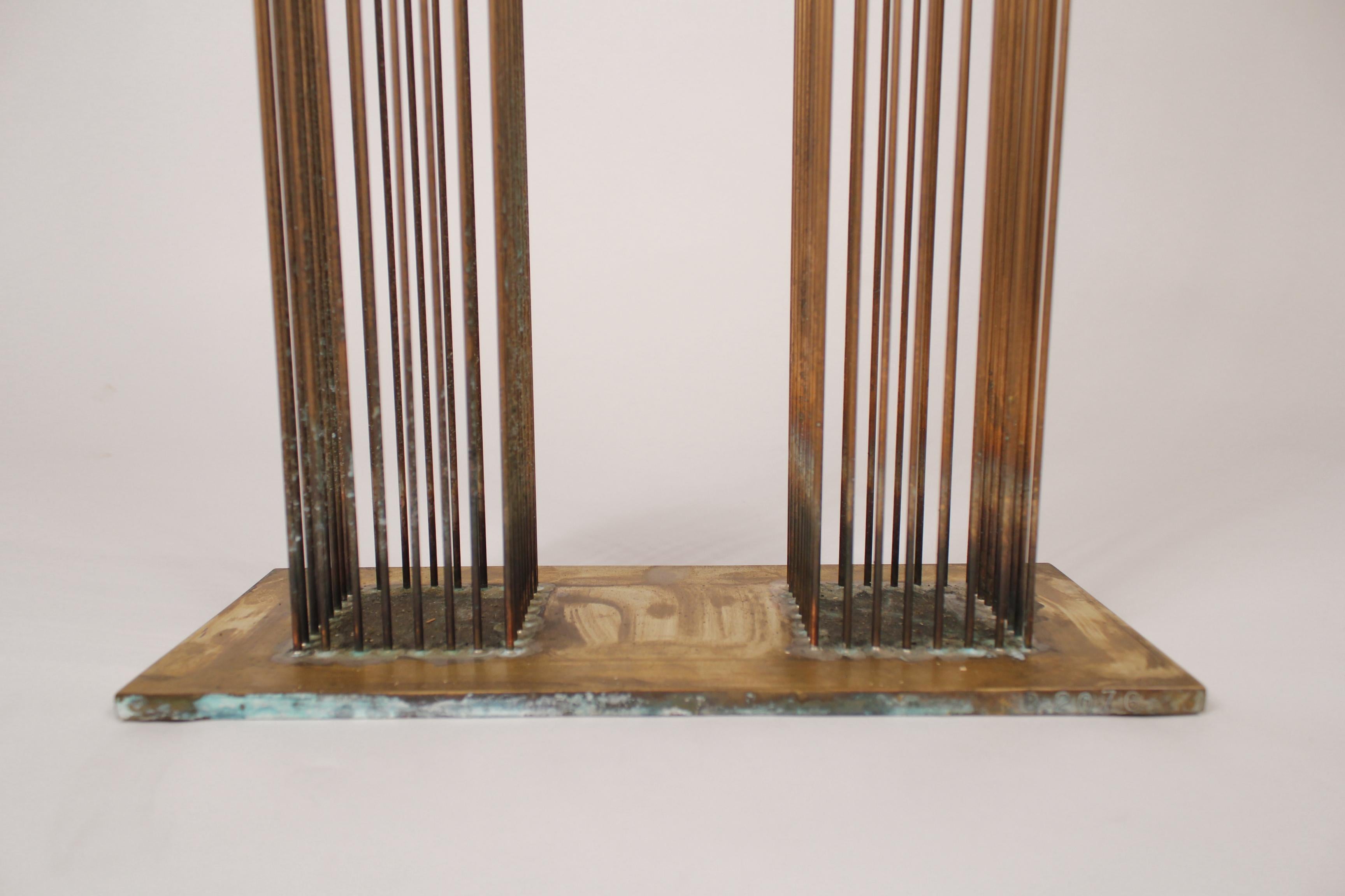 Modern Brass and Beryllium Copper Sonambinet Sounding Sculpture by Val Bertoia For Sale