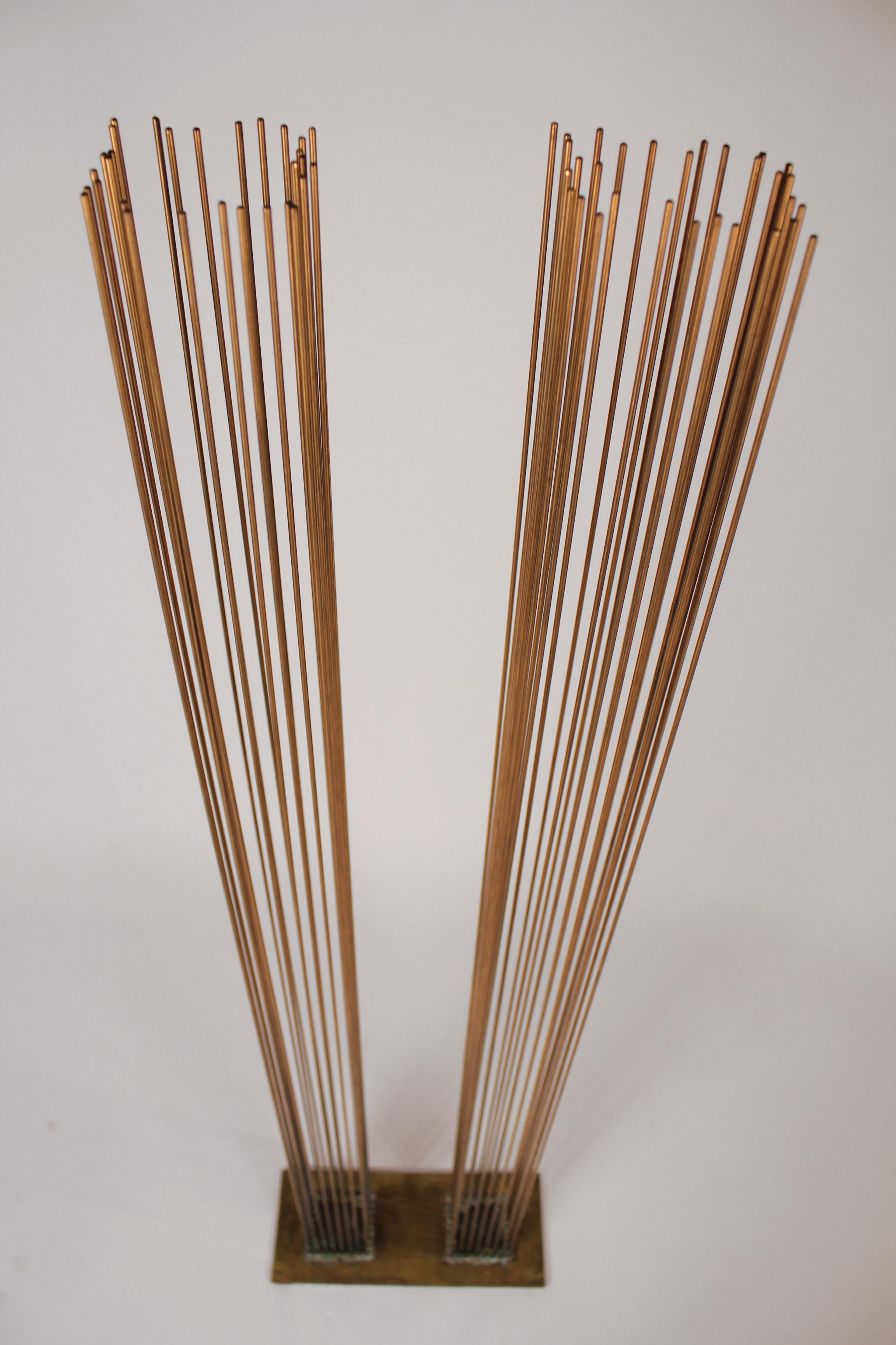 Brass and Beryllium Copper Sonambinet Sounding Sculpture by Val Bertoia In Excellent Condition For Sale In Dallas, TX