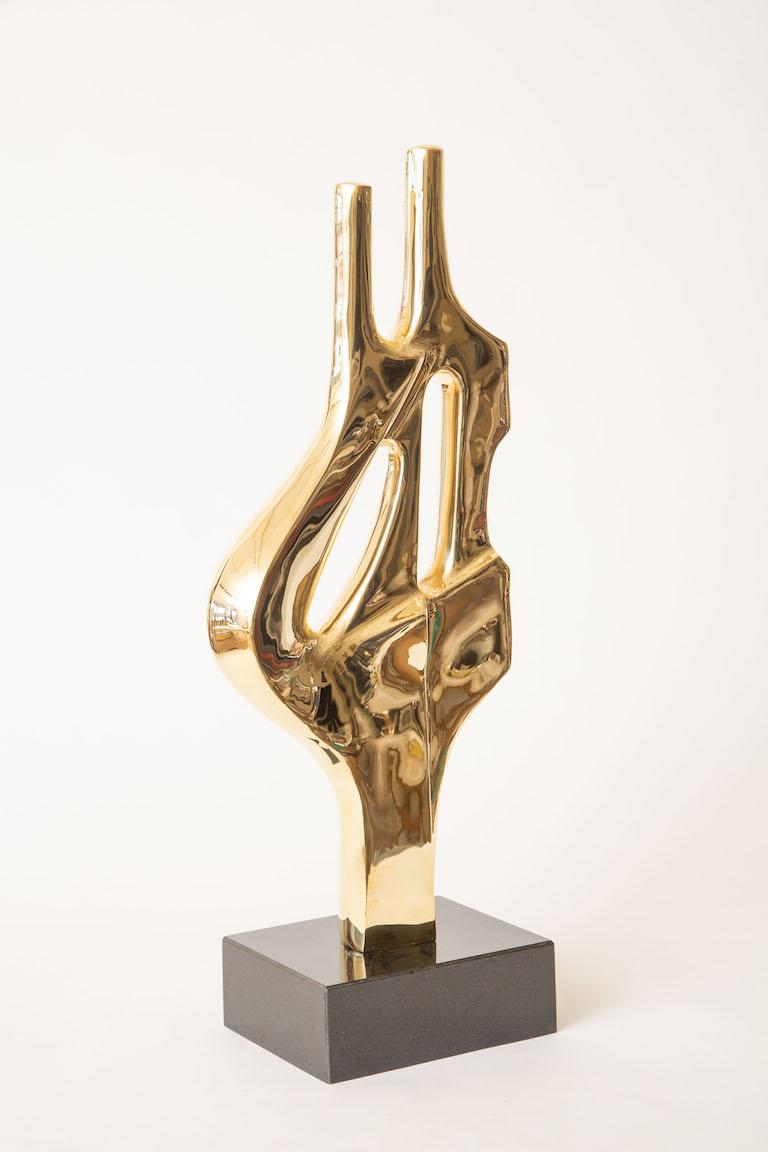 abstract brass sculpture