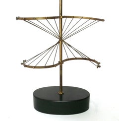 Lampes « Helix » en laiton et noir, par Yasha Heifetz, style Mid-Century Modern