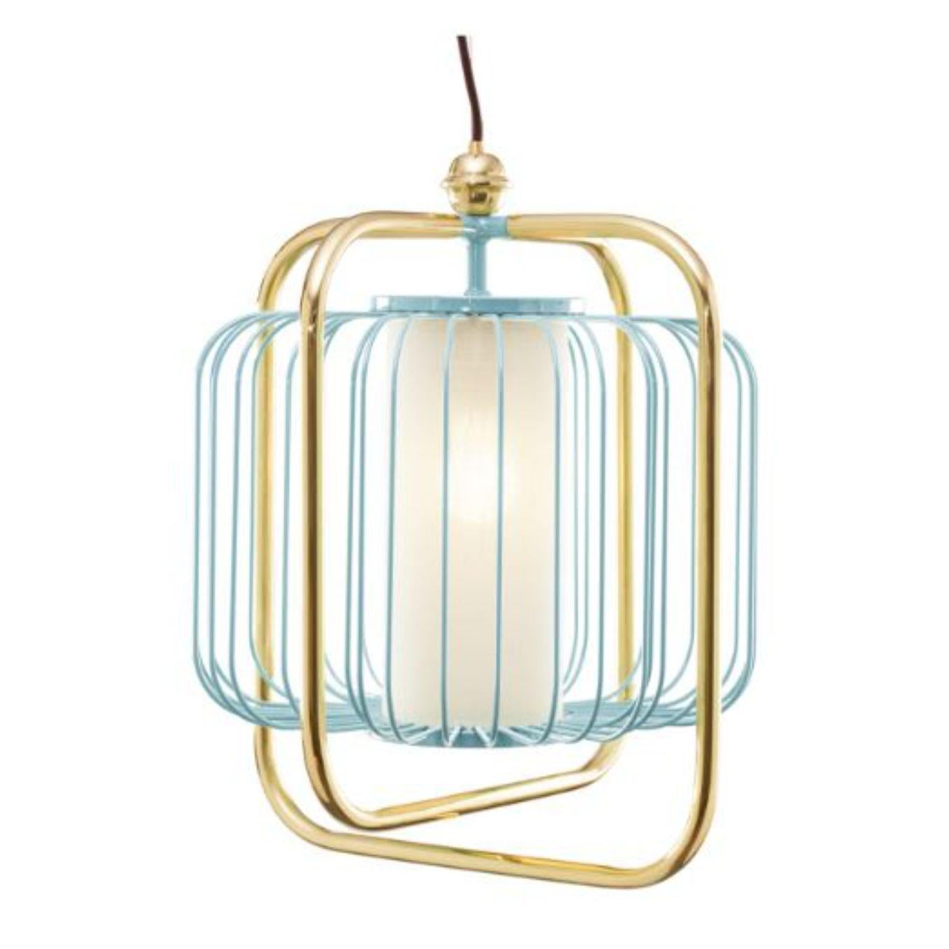 Contemporary Brass and Black Jules III Suspension Lamp by Dooq For Sale