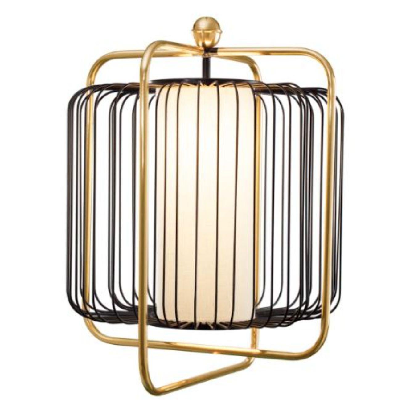 Brass and Black Jules Suspension lamp by Dooq
Dimensions: W 73 x D 73 x H 72 cm
Materials: lacquered metal, polished or brushed metal, brass.
abat-jour: cotton
Also available in different colours and materials. Please contact
