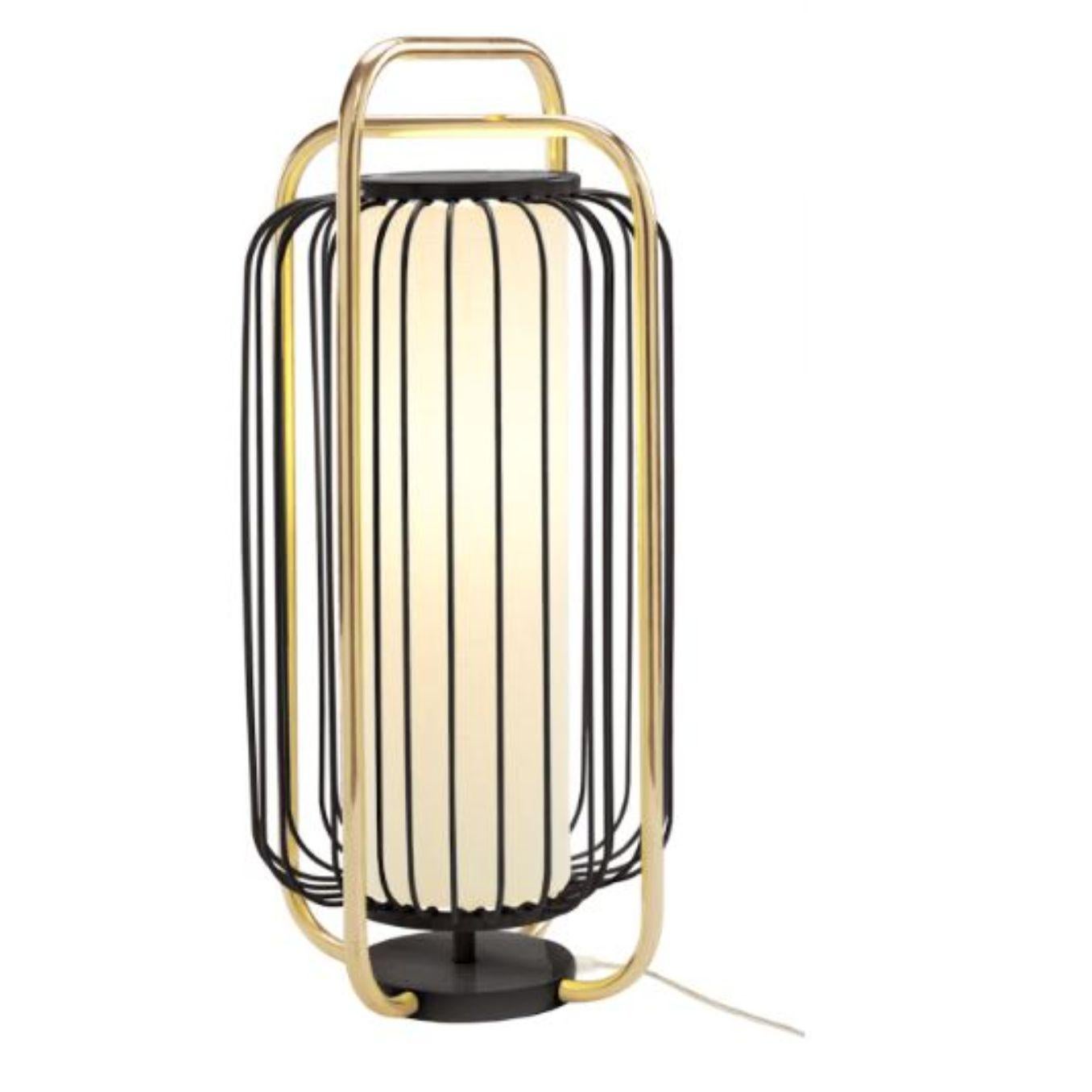Brass and black Jules table lamp by Dooq
Dimensions: W 30 x D 30 x H 63 cm
Materials: lacquered metal, polished or brushed metal, brass.
abat-jour: cotton
Also available in different colours and materials.
    