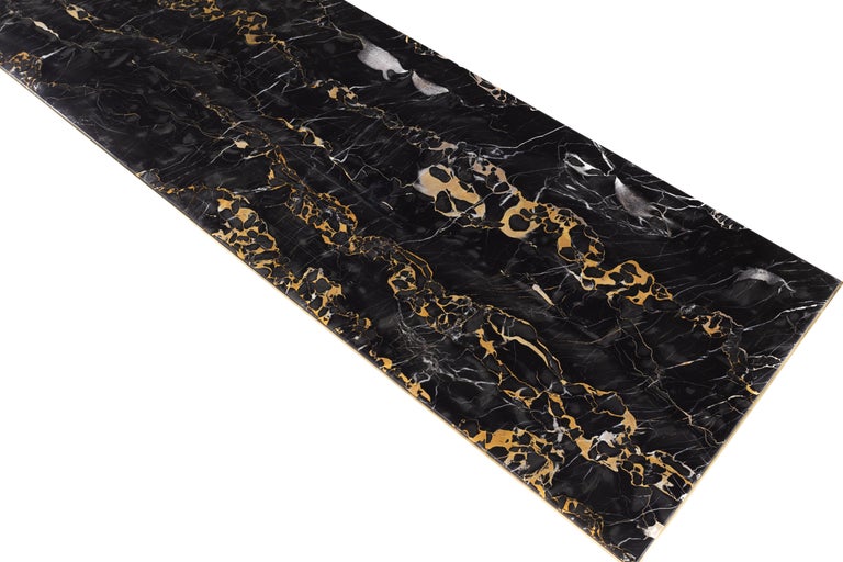 Brass and Black Marble Coffee Table For Sale at 1stDibs