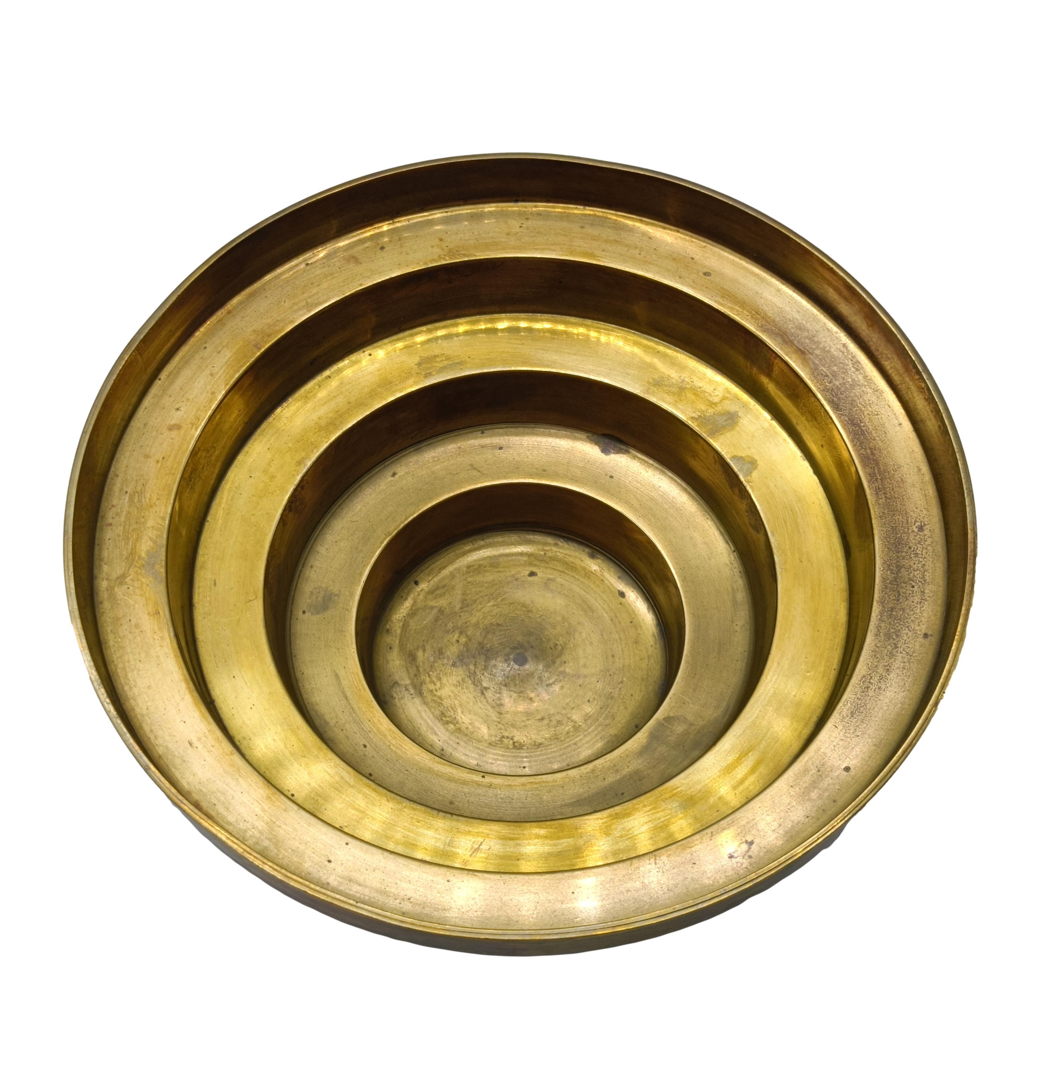 Italiano Centrotavola in ottone e metallo nero, Italia, anni '70 in vendita