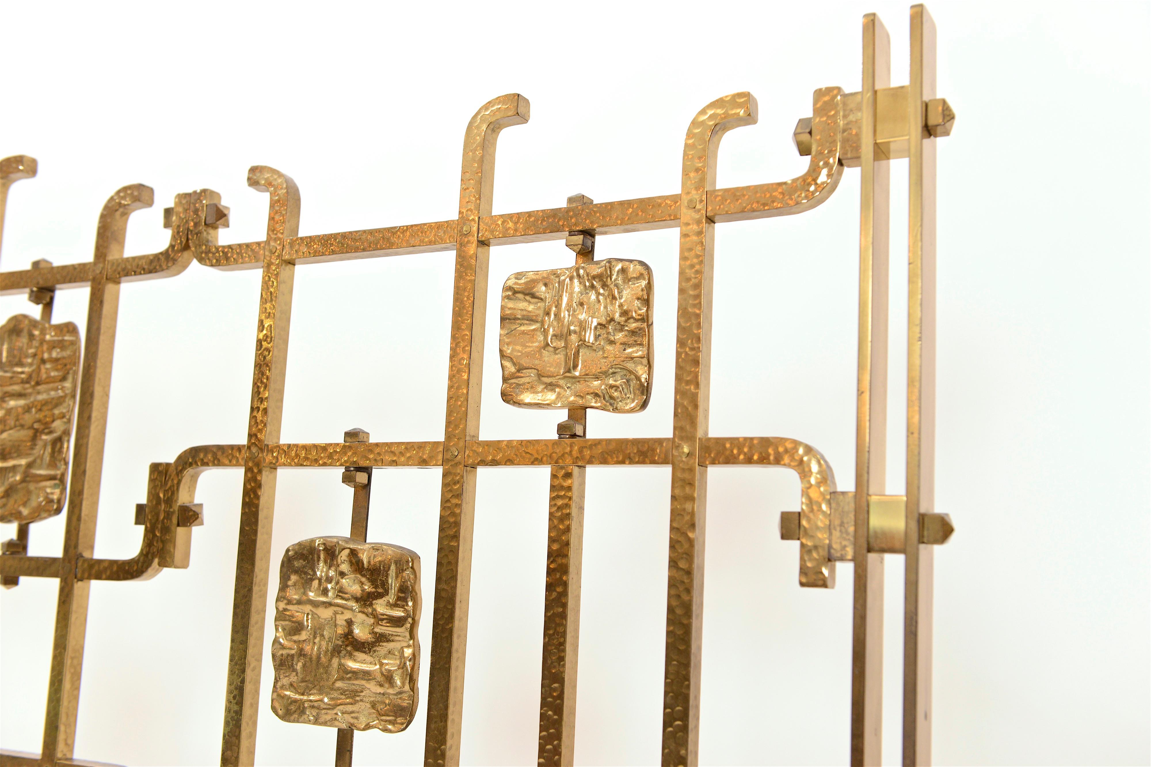 Italian Brass and Bronze Bed by Osvaldo Borsani and Arnaldo Pomodoro, circa 1958 For Sale