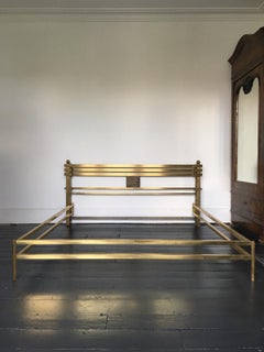 Brass and Bronze Bed Frame Model "Greta" by Frigerio, Italy 1970s