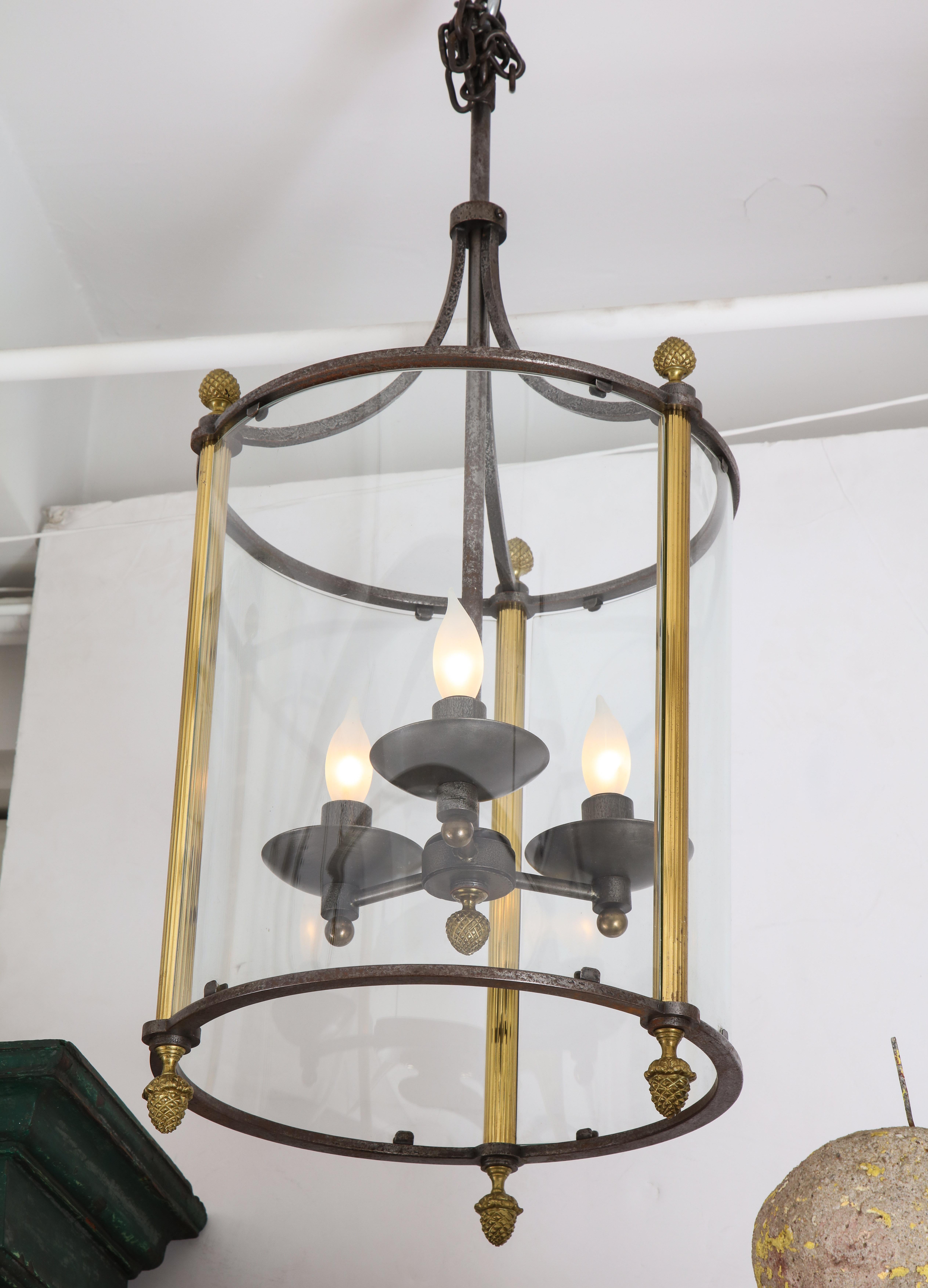 Brass and Bronze Lantern For Sale 7