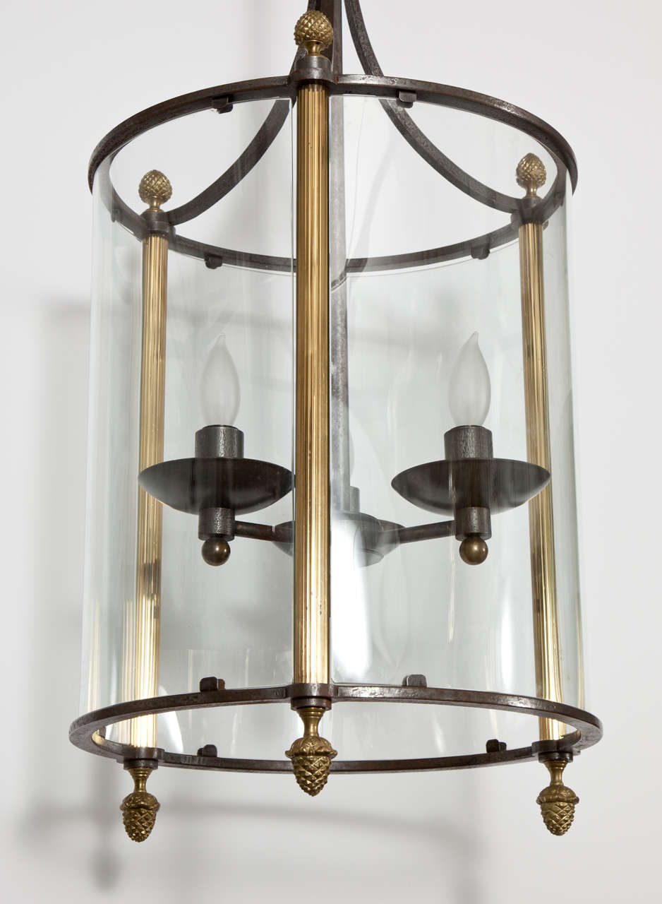 French Brass and Bronze Lantern For Sale