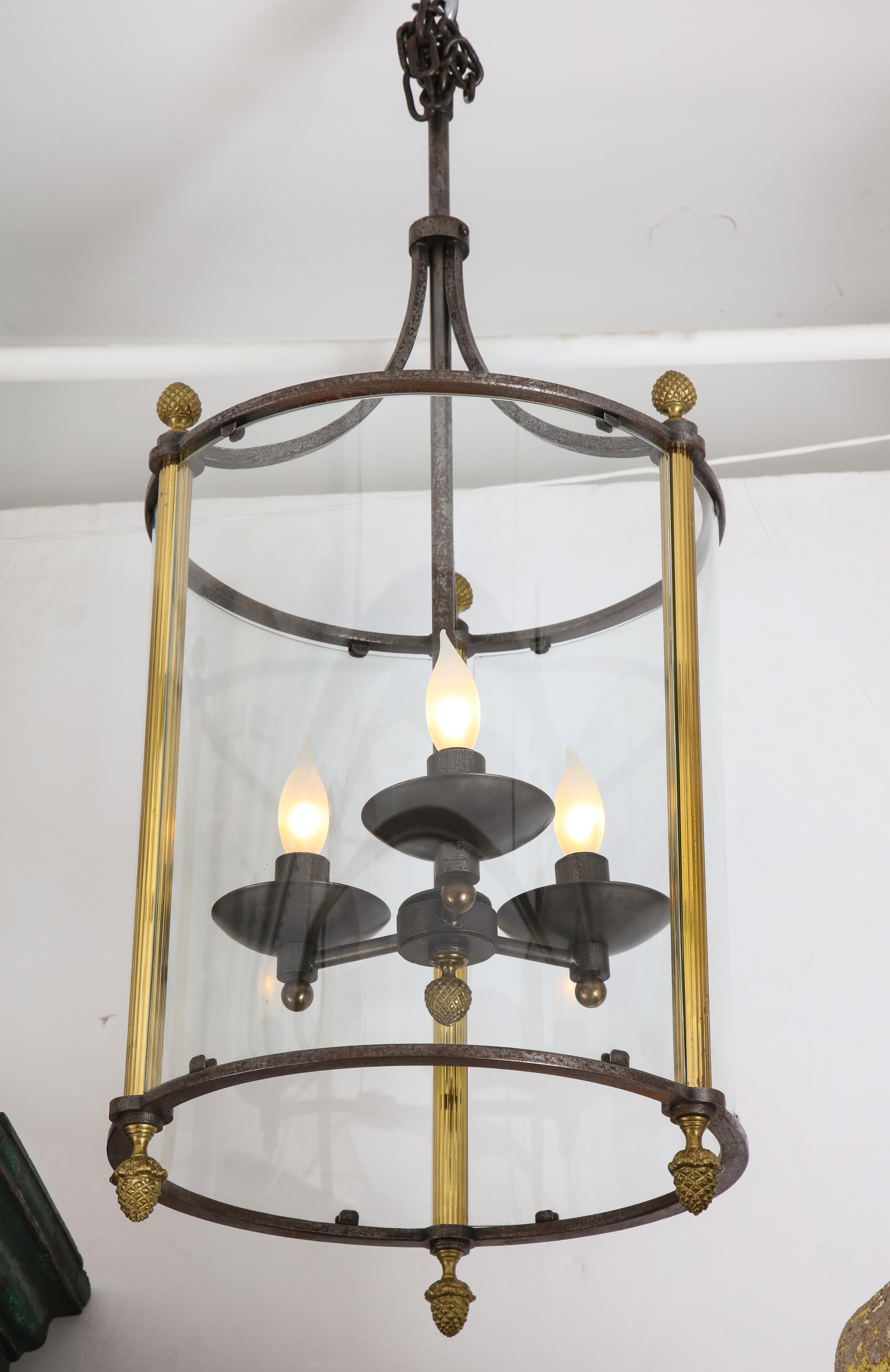 Brass and Bronze Lantern For Sale 1
