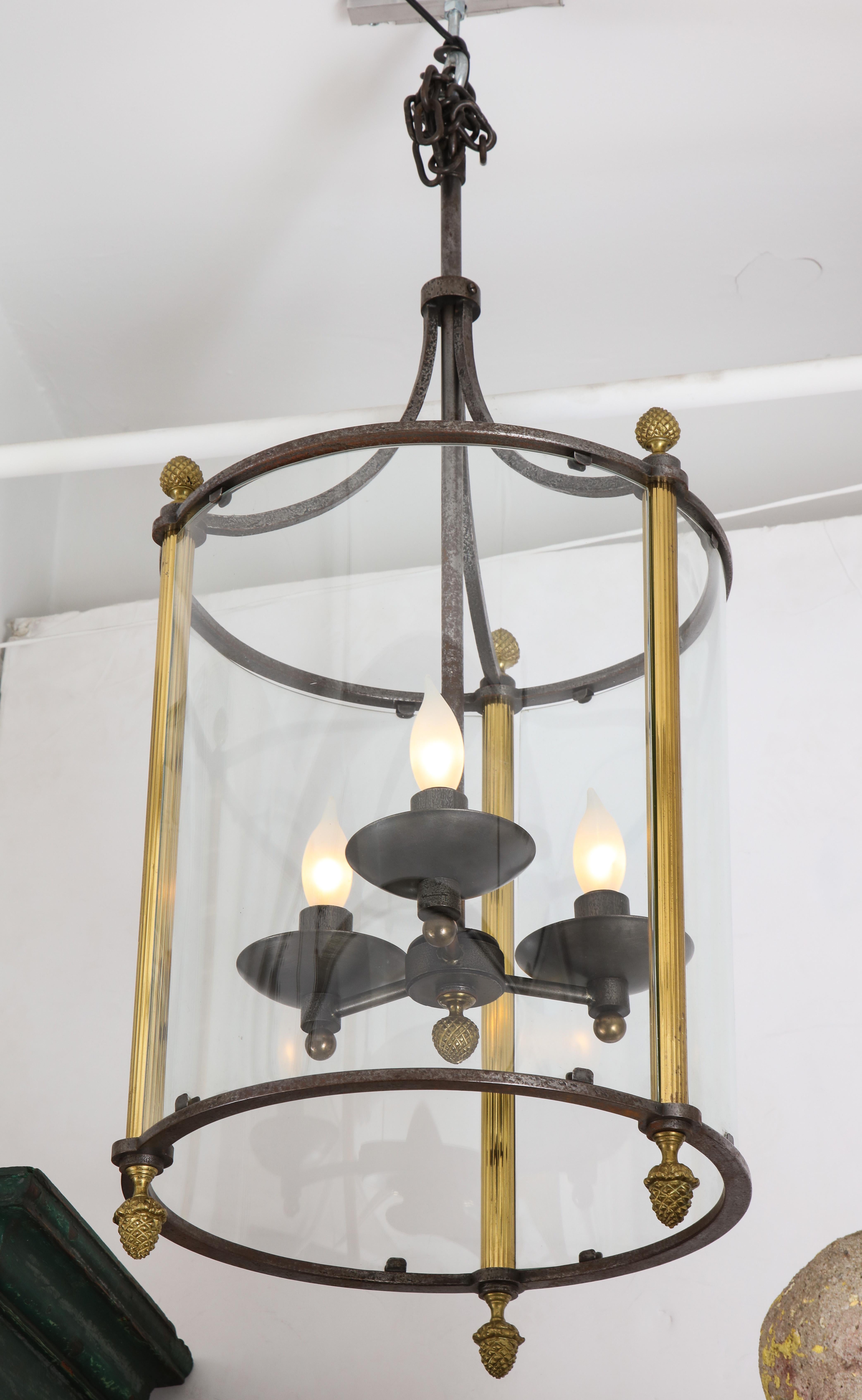 Brass and Bronze Lantern For Sale 2