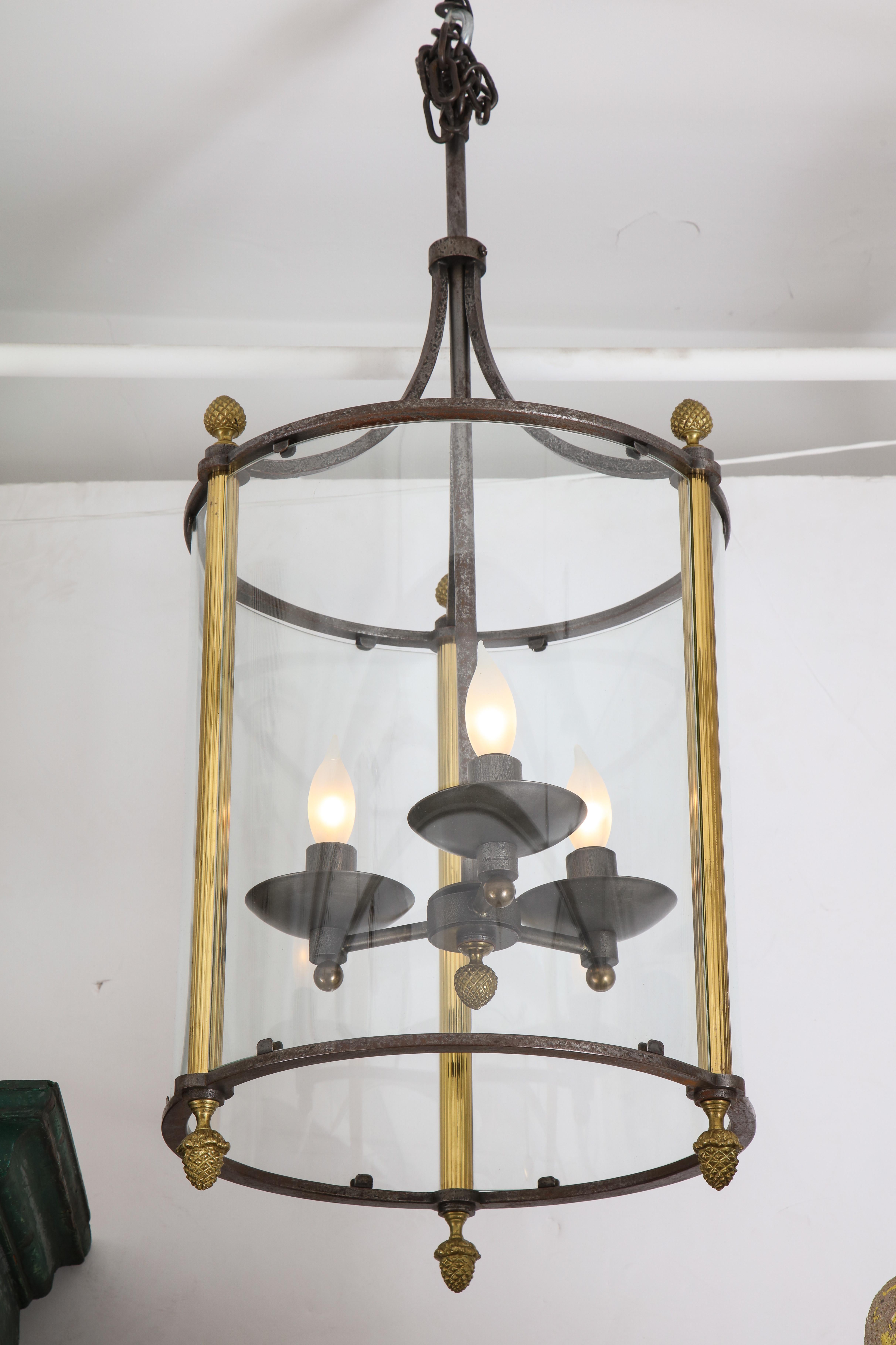 Brass and Bronze Lantern For Sale 4