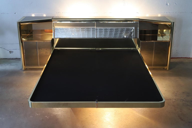 Brass and Bronze Mirror Bed by Ello at 1stDibs