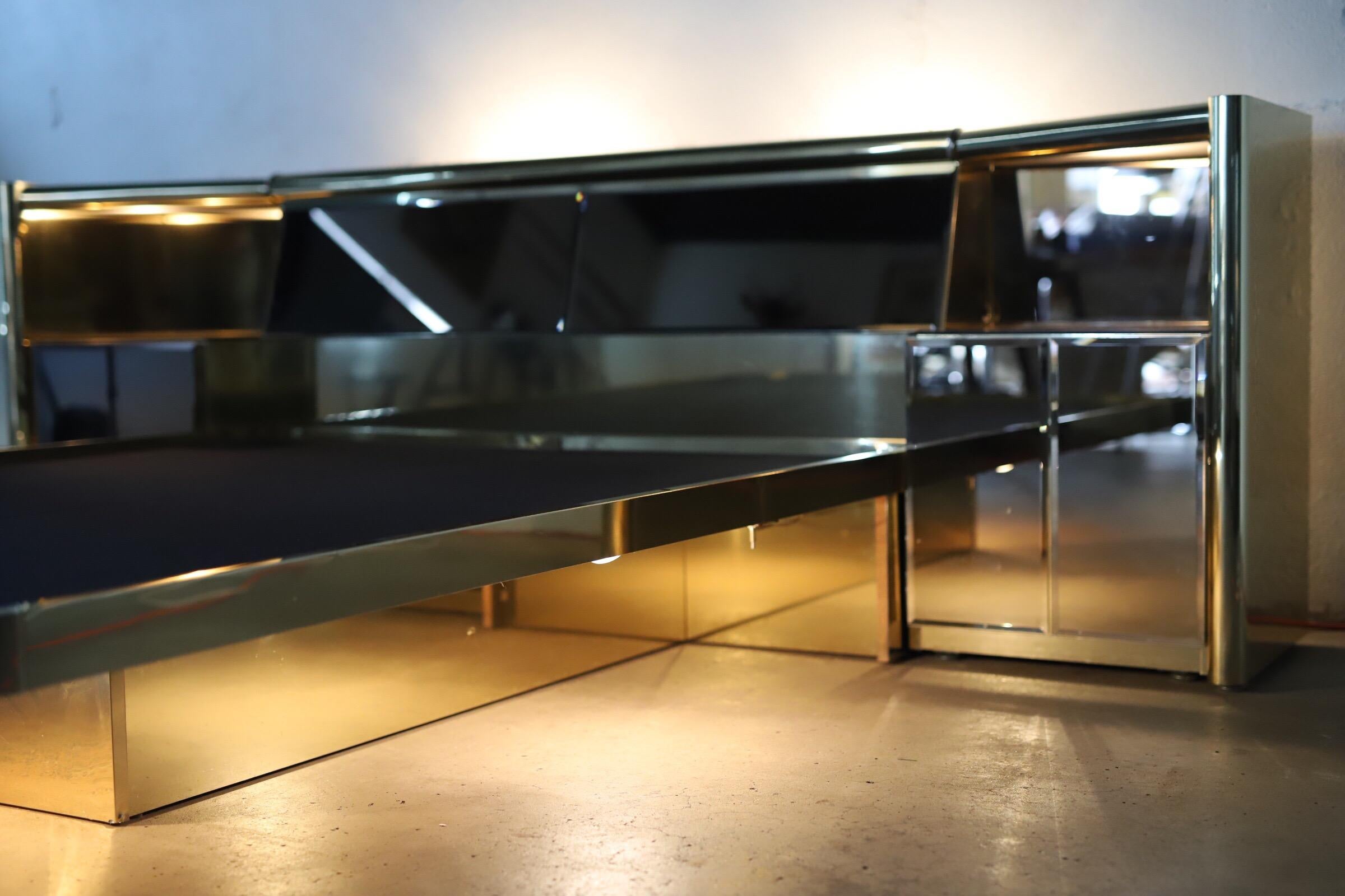 Brass and Bronze Mirror Bed by Ello 7
