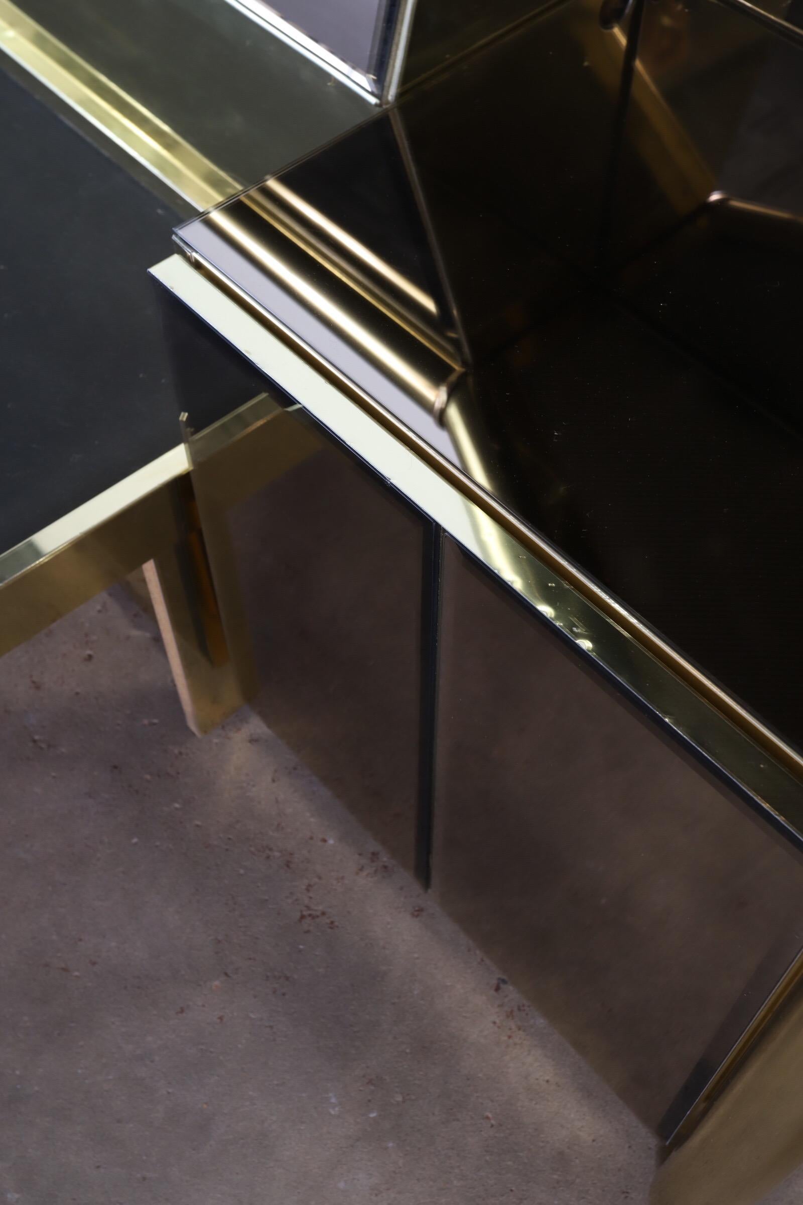Modern Brass and Bronze Mirror Bed by Ello