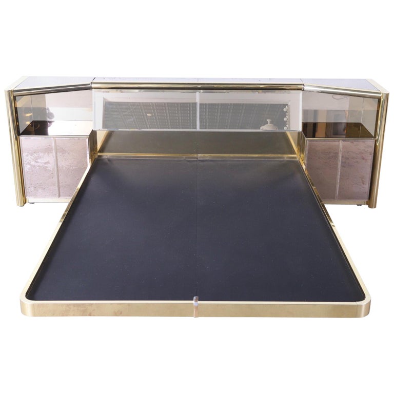 Brass and Bronze Mirror Bed by Ello at 1stdibs
