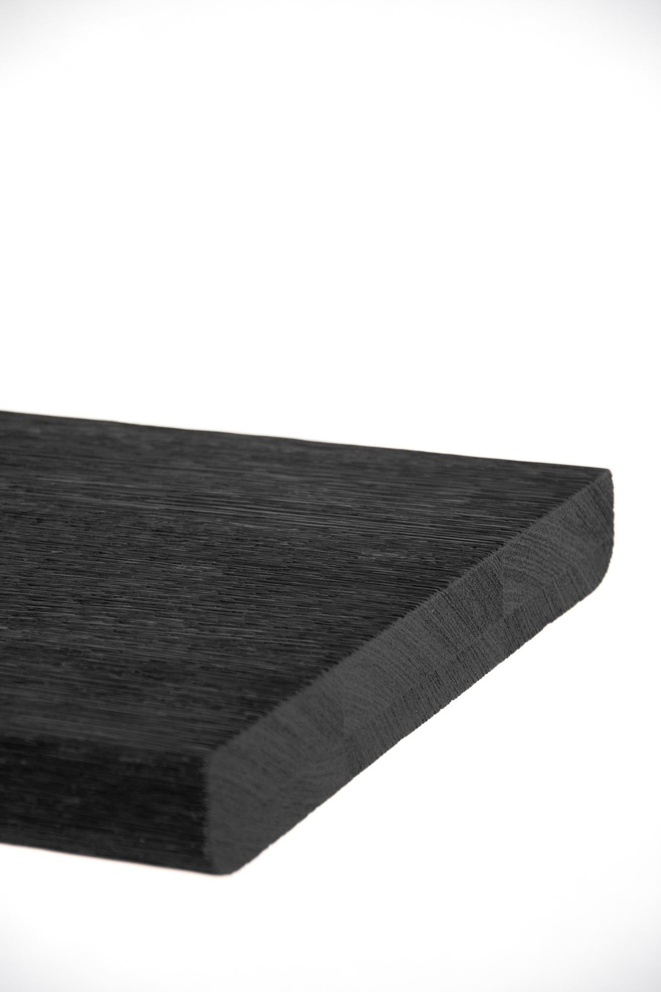 Postmoderno Burnished Steel & Burned Wenge Liah Console Table by Eichkorn in vendita