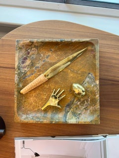 Brass and Cane Letter Opener by Carl Aubock