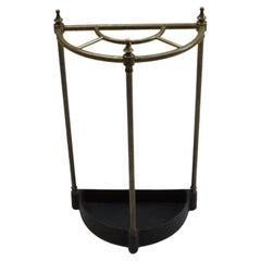 Brass and Cast Iron Demi Lume Umbrella and Stick Stand