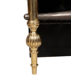 Brass and Cast-Iron Fireplace Grate